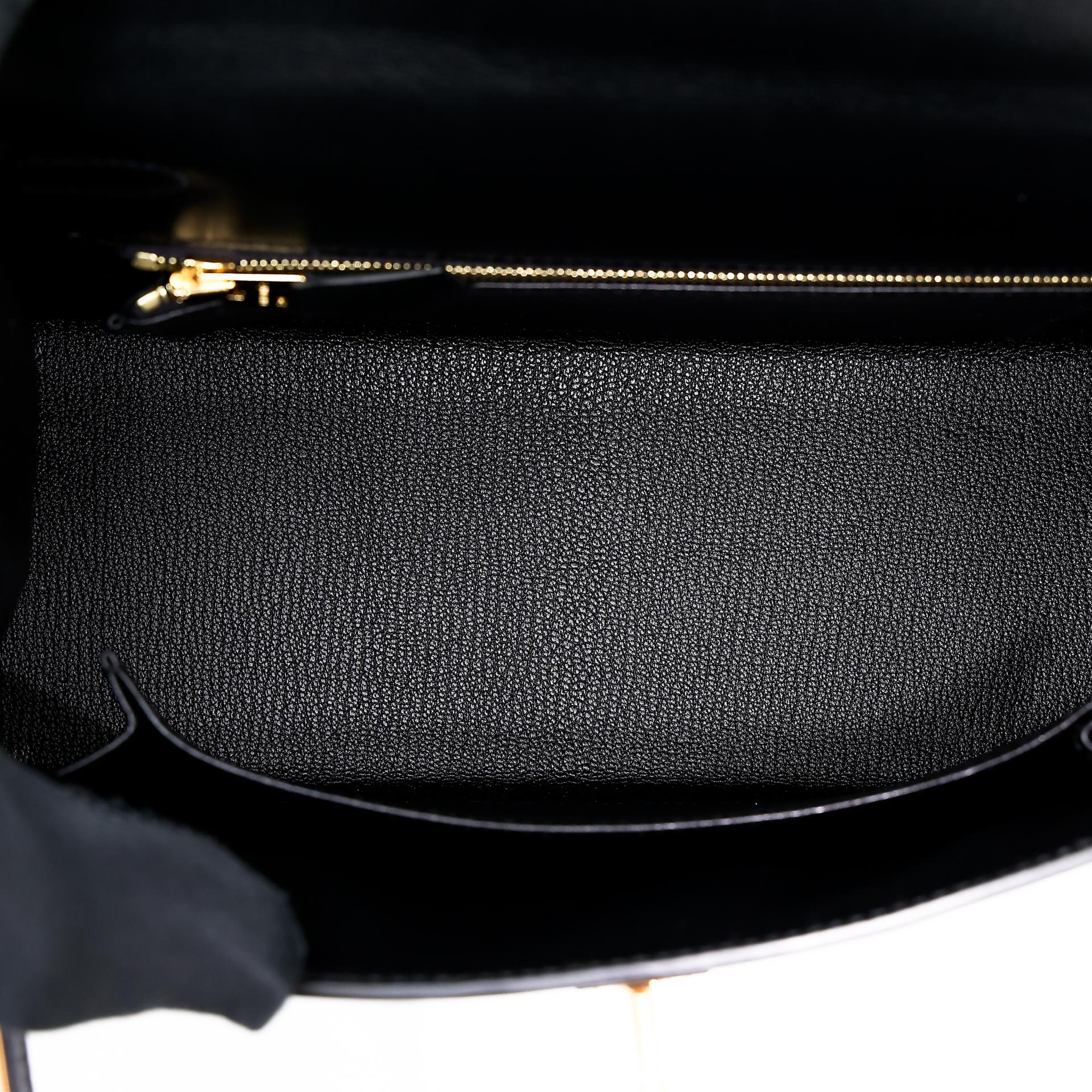 Brand New ( Rank N ) HERMÈS Kelly 25 Sellier Black (89) Tadelakt Gold hardware W (2024) - 15