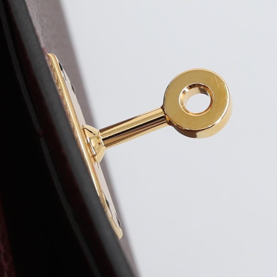 Unused ( Rank NS ) HERMÈS Kelly To Go Wallet Bordeaux (57) Epsom Gold hardware U (2022) - 9