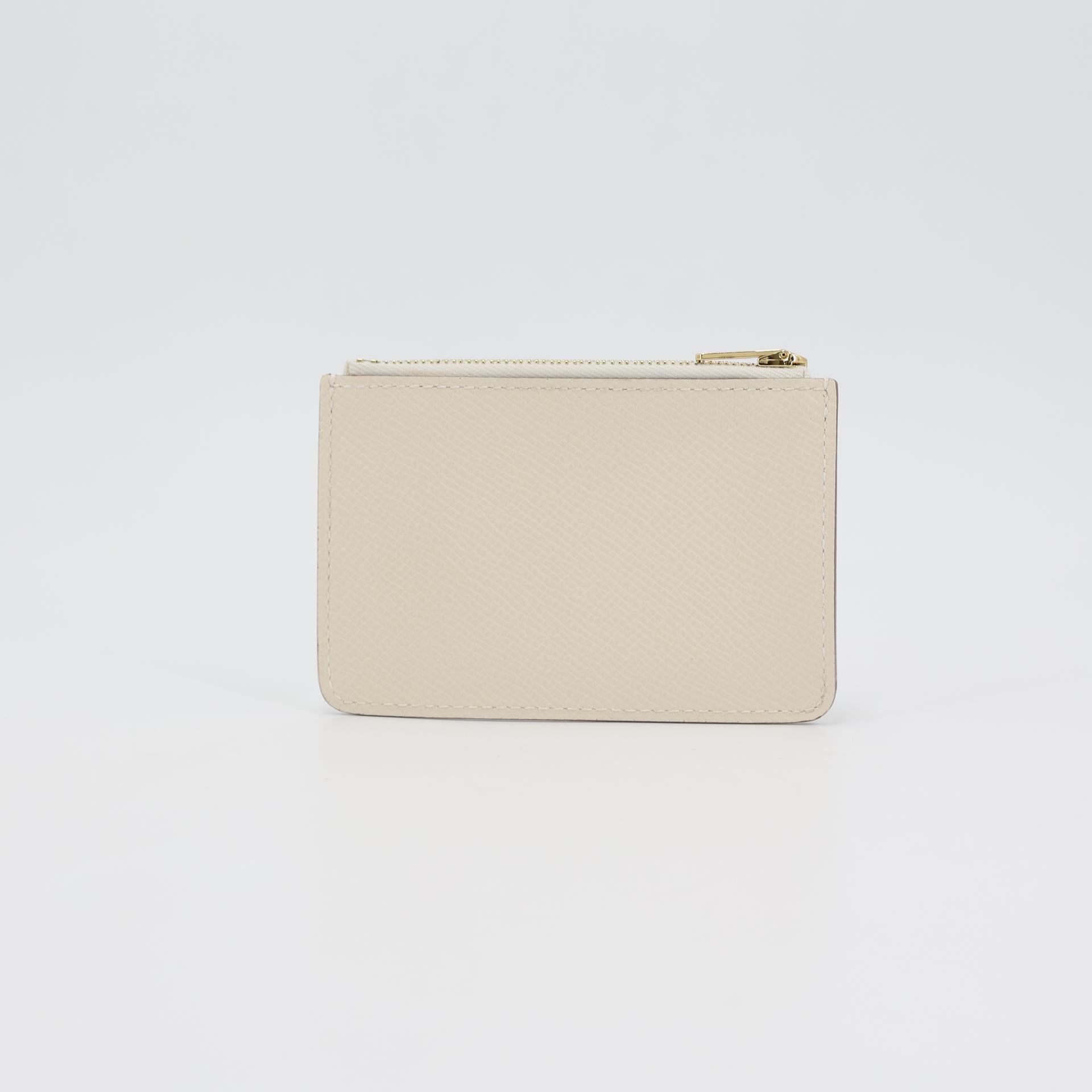 Brand New ( Rank N ) HERMÈS Constance Slim Wallet Craie (10) Epsom Gold hardware W (2024) - 15
