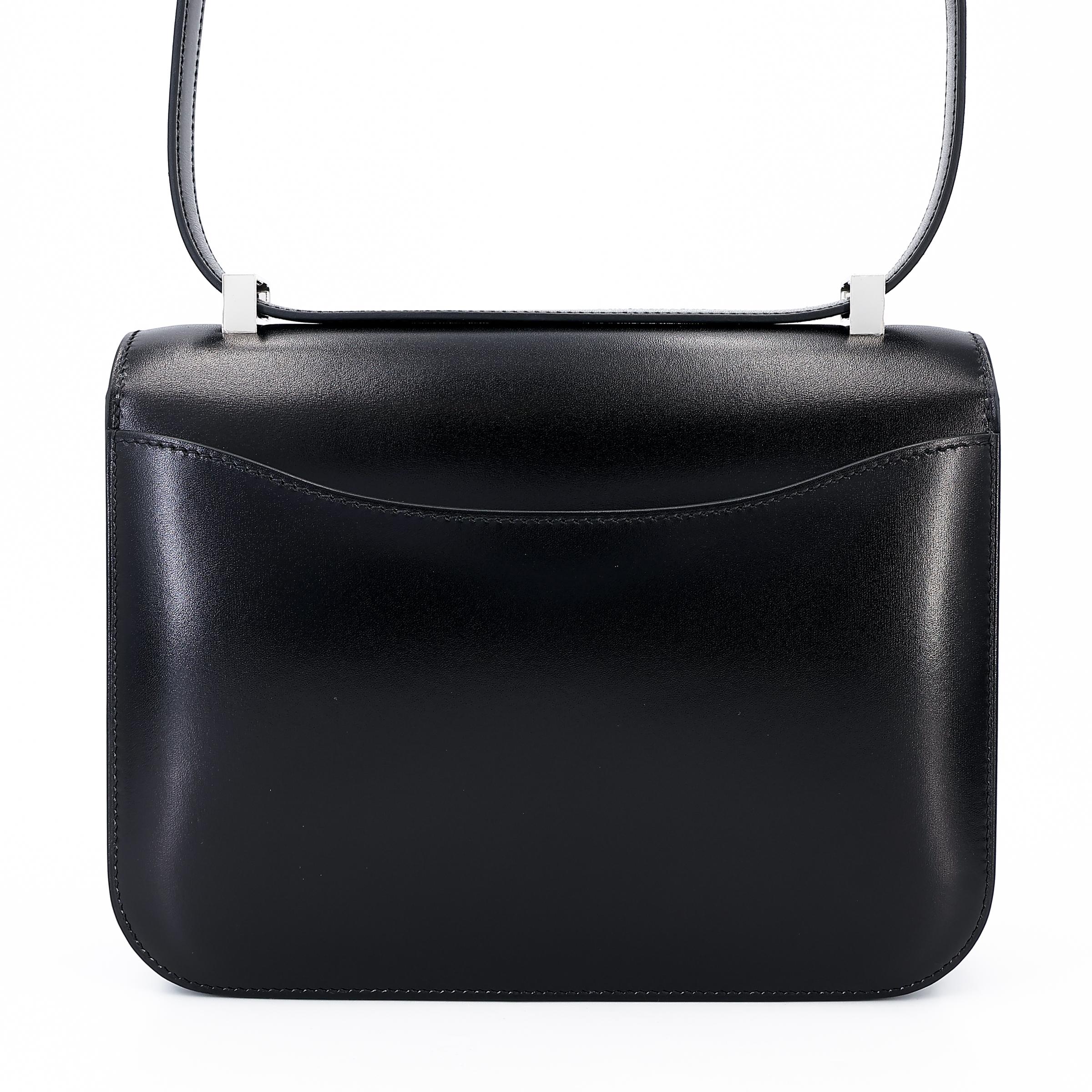 Unused ( Rank NS ) HERMÈS Constance 24 Black (89) Box-calf Palladium hardware B (2023) - 2