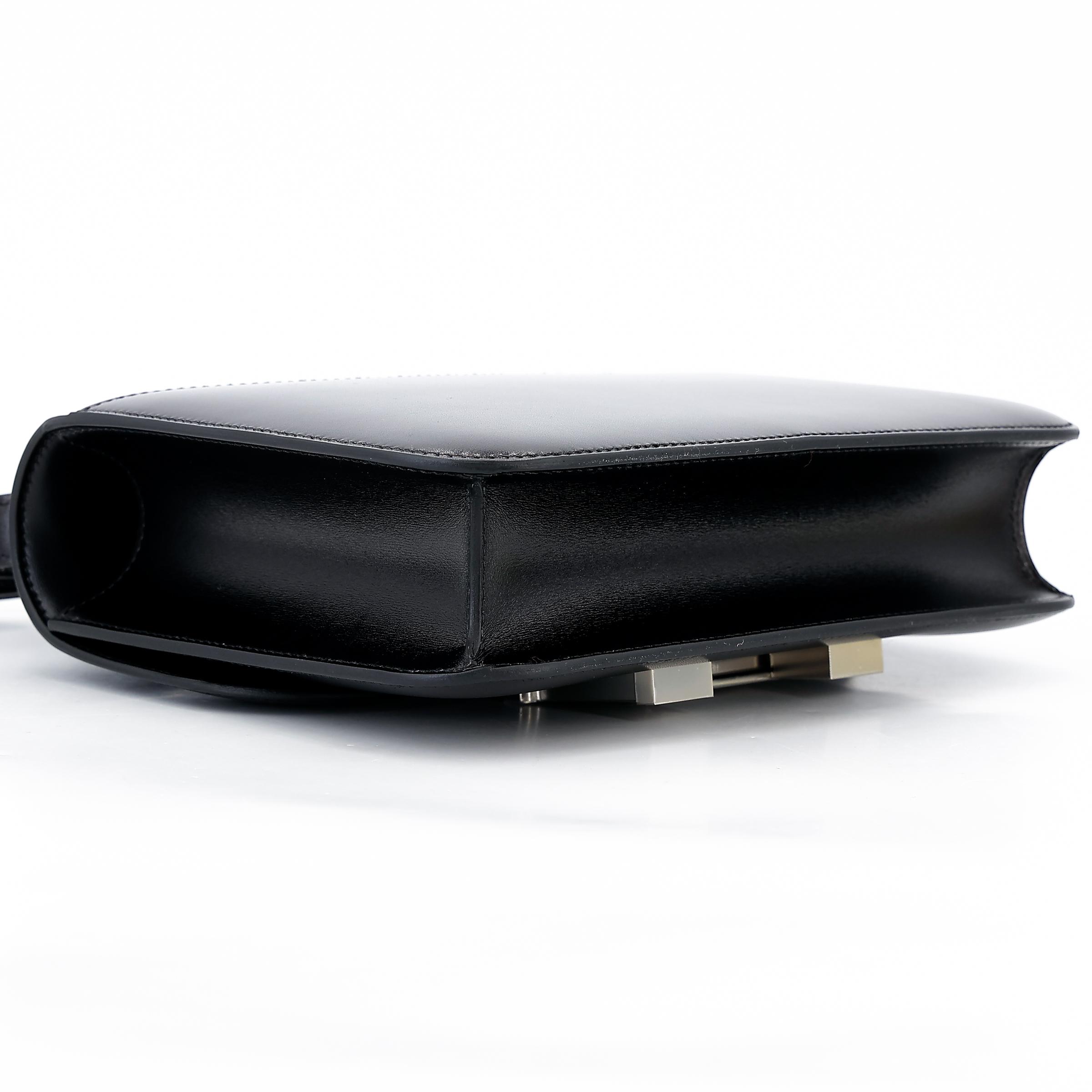 Unused ( Rank NS ) HERMÈS Constance 24 Black (89) Box-calf Palladium hardware B (2023) - 7