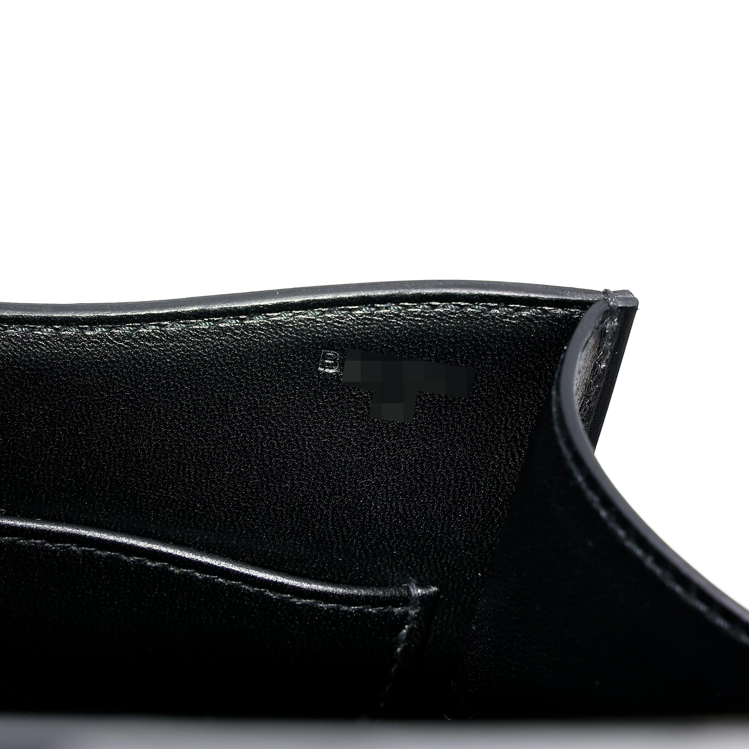 Unused ( Rank NS ) HERMÈS Constance 24 Black (89) Box-calf Palladium hardware B (2023) - 12