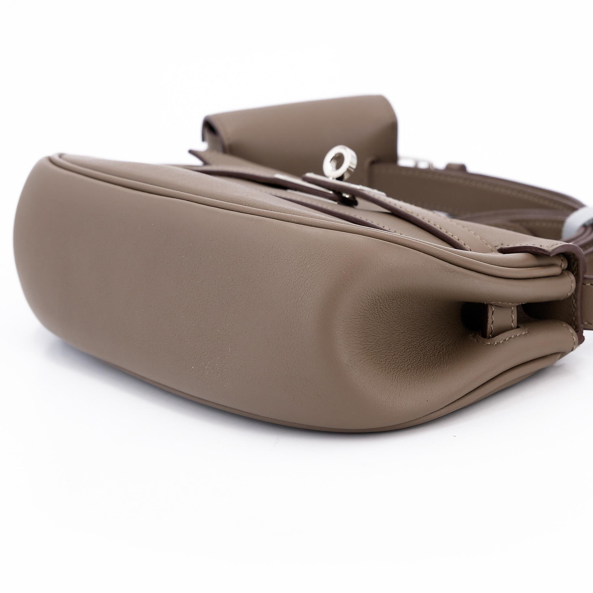 Very Good ( Rank A) HERMÈS Kelly Moove Etoupe (18) Swift Palladium hardware B (2023) - 8