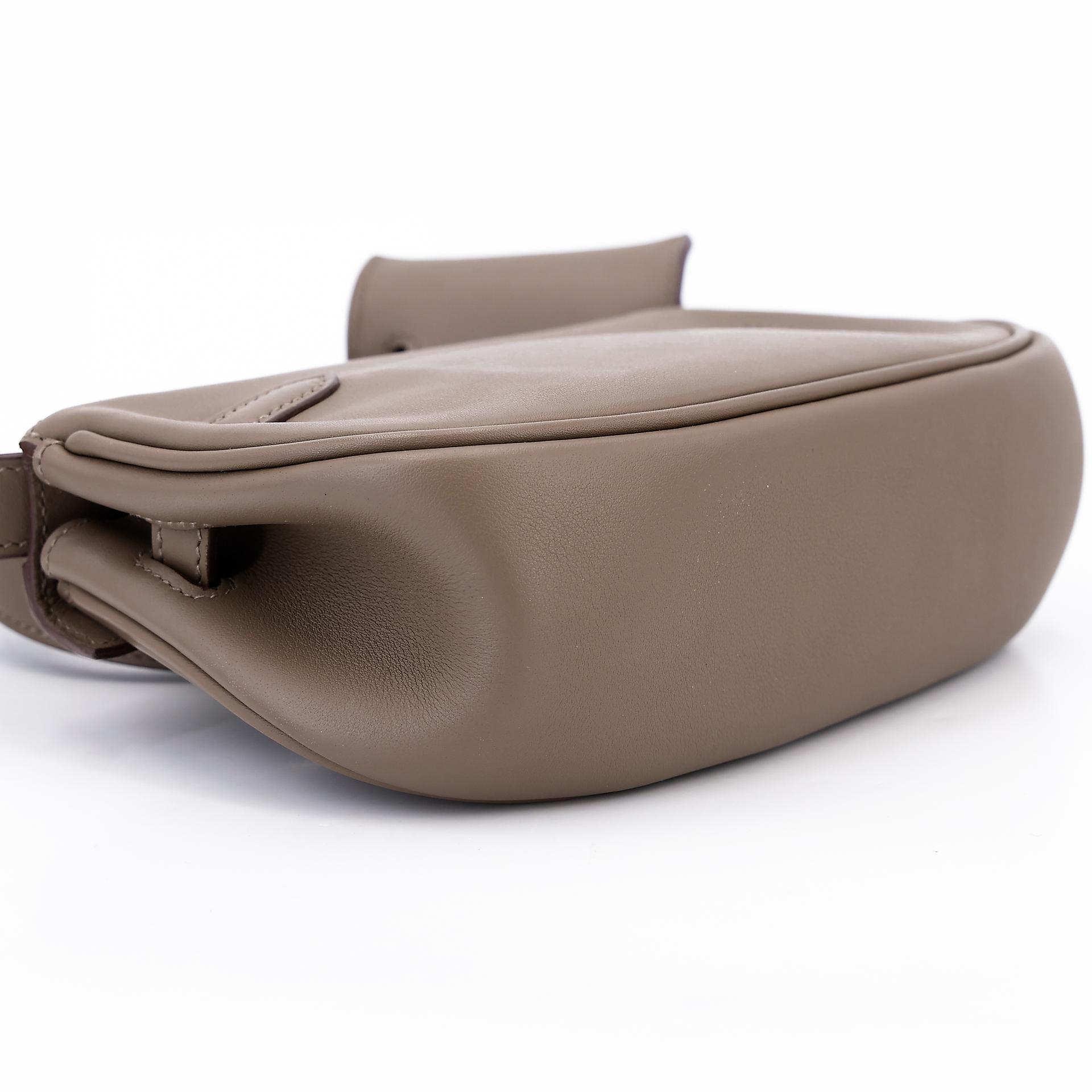 Very Good ( Rank A) HERMÈS Kelly Moove Etoupe (18) Swift Palladium hardware B (2023) - 11