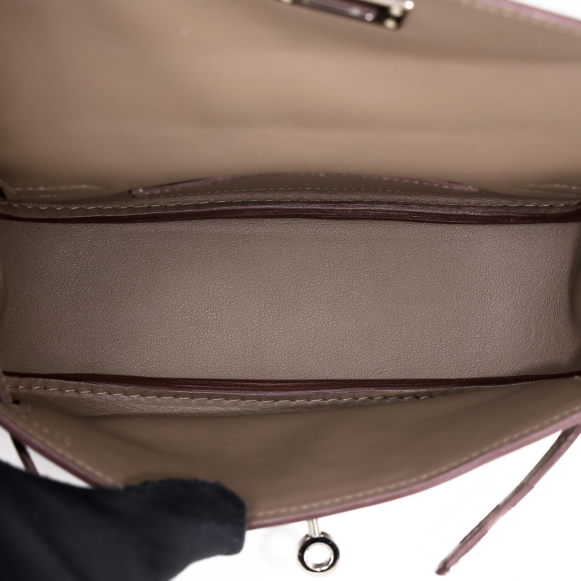 Very Good ( Rank A) HERMÈS Kelly Moove Etoupe (18) Swift Palladium hardware B (2023) - 20