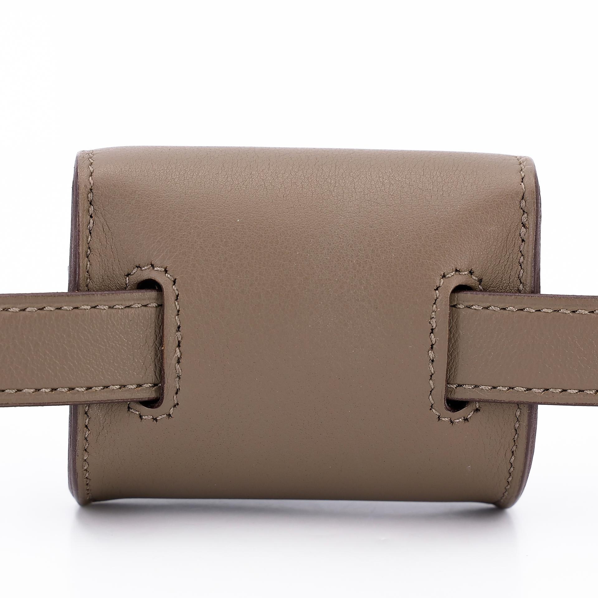 Very Good ( Rank A) HERMÈS Kelly Moove Etoupe (18) Swift Palladium hardware B (2023) - 25