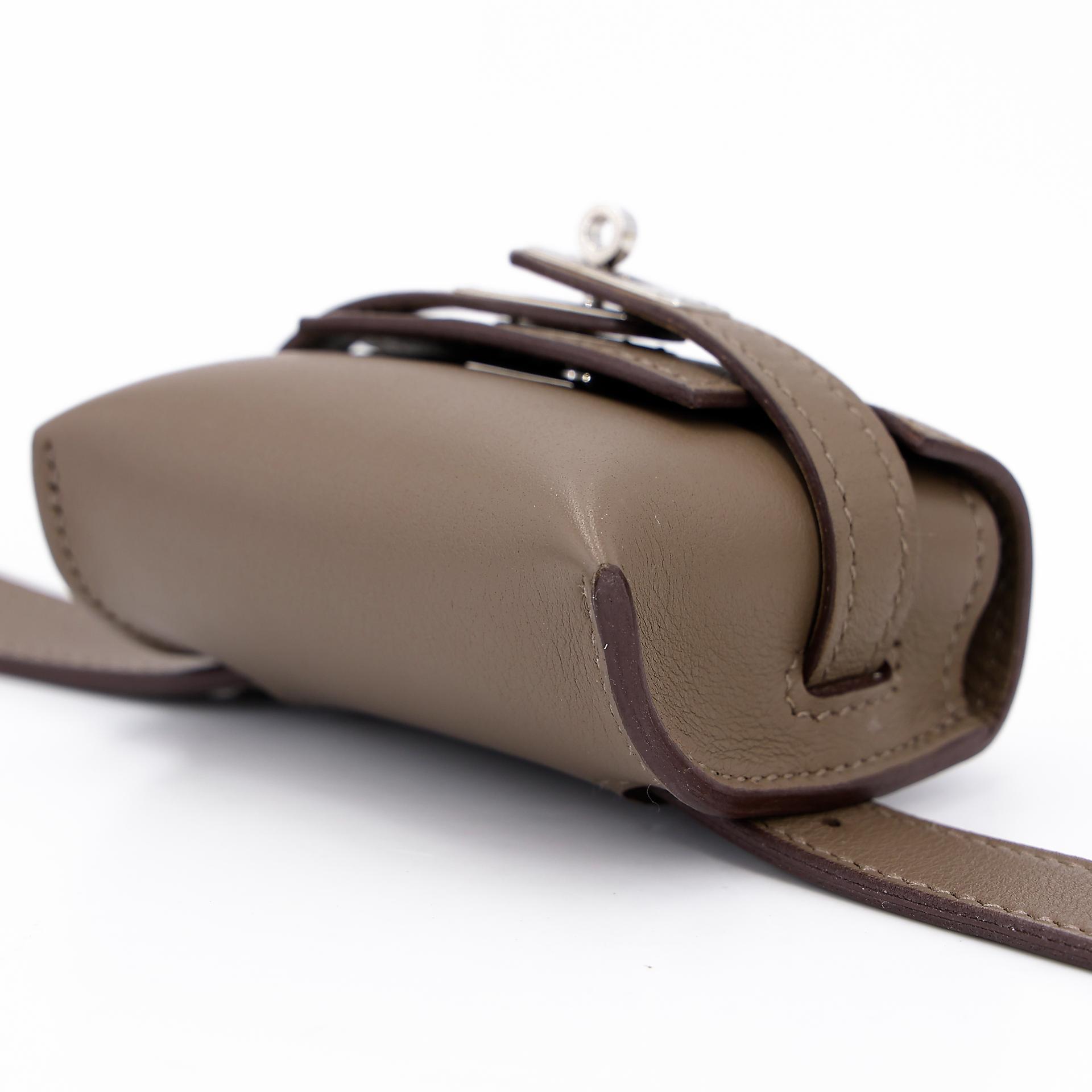 Very Good ( Rank A) HERMÈS Kelly Moove Etoupe (18) Swift Palladium hardware B (2023) - 27