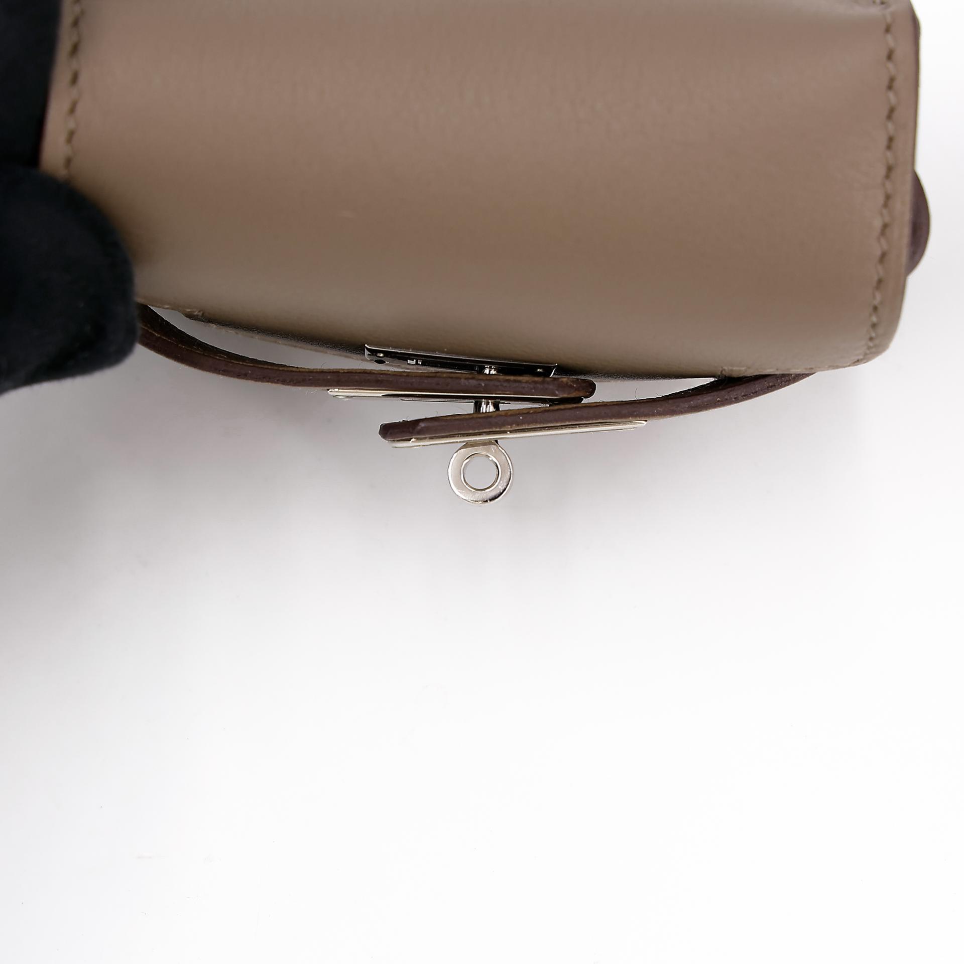 Very Good ( Rank A) HERMÈS Kelly Moove Etoupe (18) Swift Palladium hardware B (2023) - 29