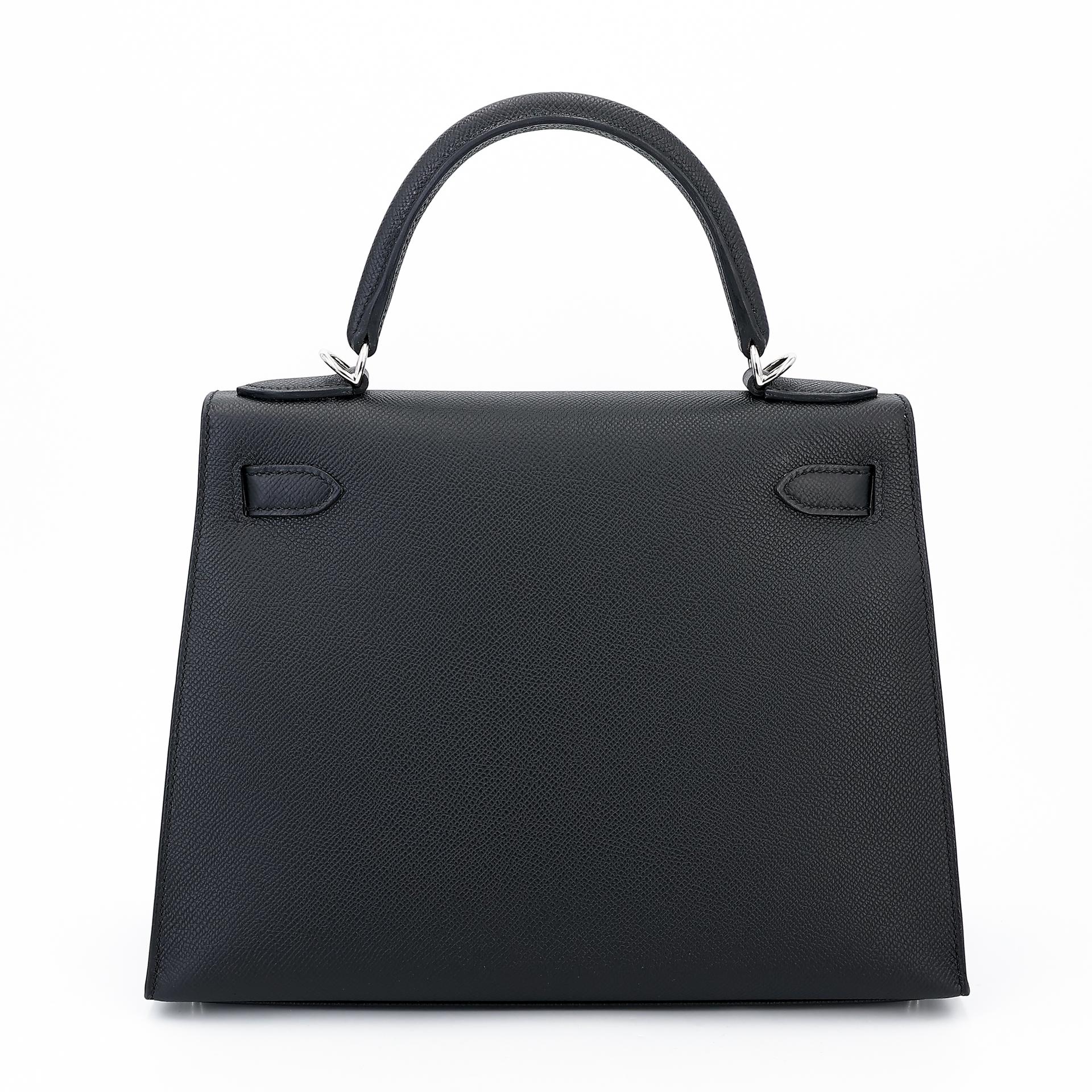 Brand New ( Rank N ) HERMÈS Kelly 28 Sellier Black (89) Epsom Palladium hardware W (2024) - 2