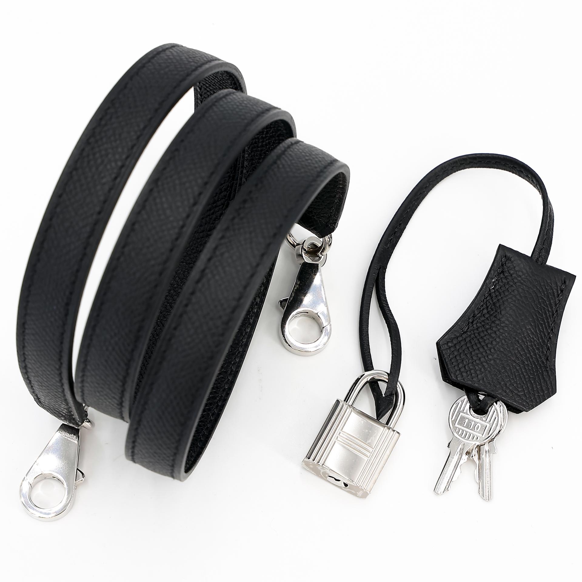 Brand New ( Rank N ) HERMÈS Kelly 28 Sellier Black (89) Epsom Palladium hardware W (2024) - 17