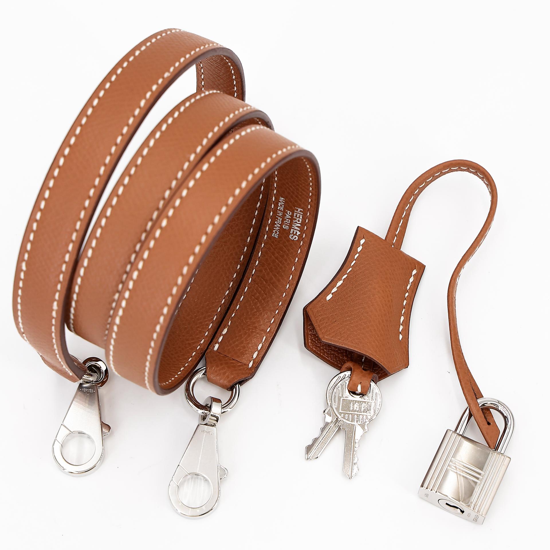 Excellent ( Rank SA ) HERMÈS Kelly 28 Sellier Gold (37) Epsom Palladium hardware B (2023) - 27