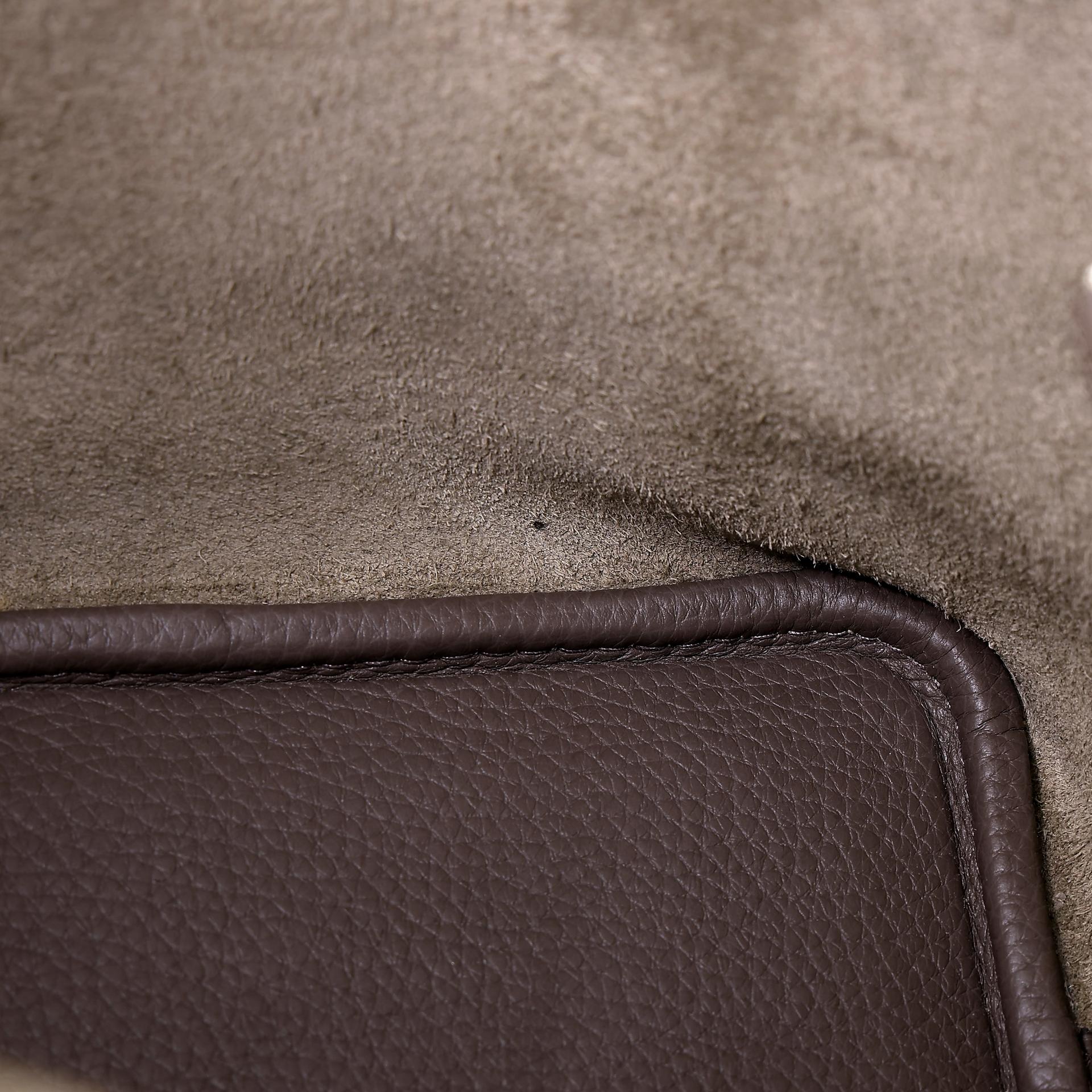 Very Good ( Rank A) HERMÈS Picotin Lock PM Etain (8F) Clemence Palladium hardware Y (2020) - 15
