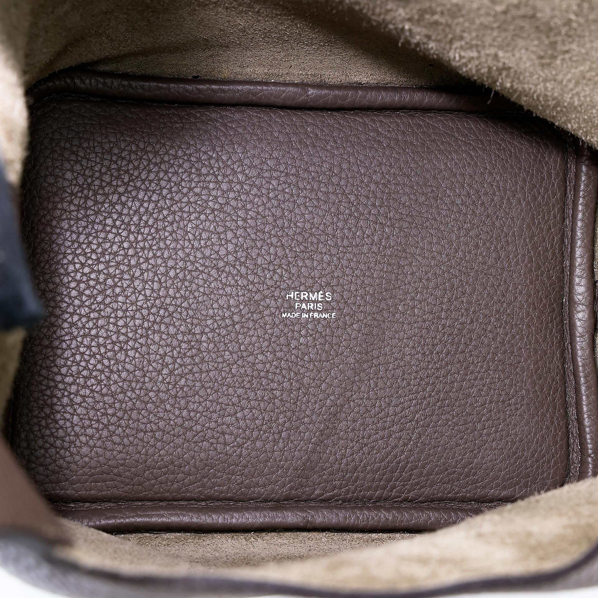 Very Good ( Rank A) HERMÈS Picotin Lock PM Etain (8F) Clemence Palladium hardware Y (2020) - 13