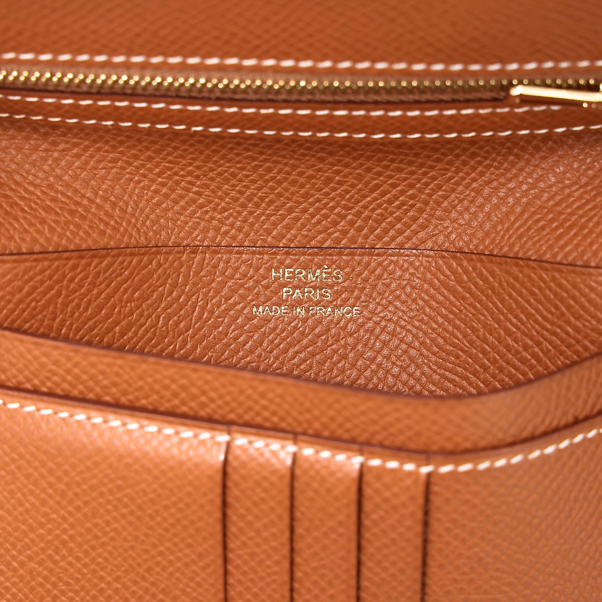 Unused ( Rank NS ) HERMÈS Bearn Compact wallet Gold (37) Epsom Gold hardware U (2022) - 9