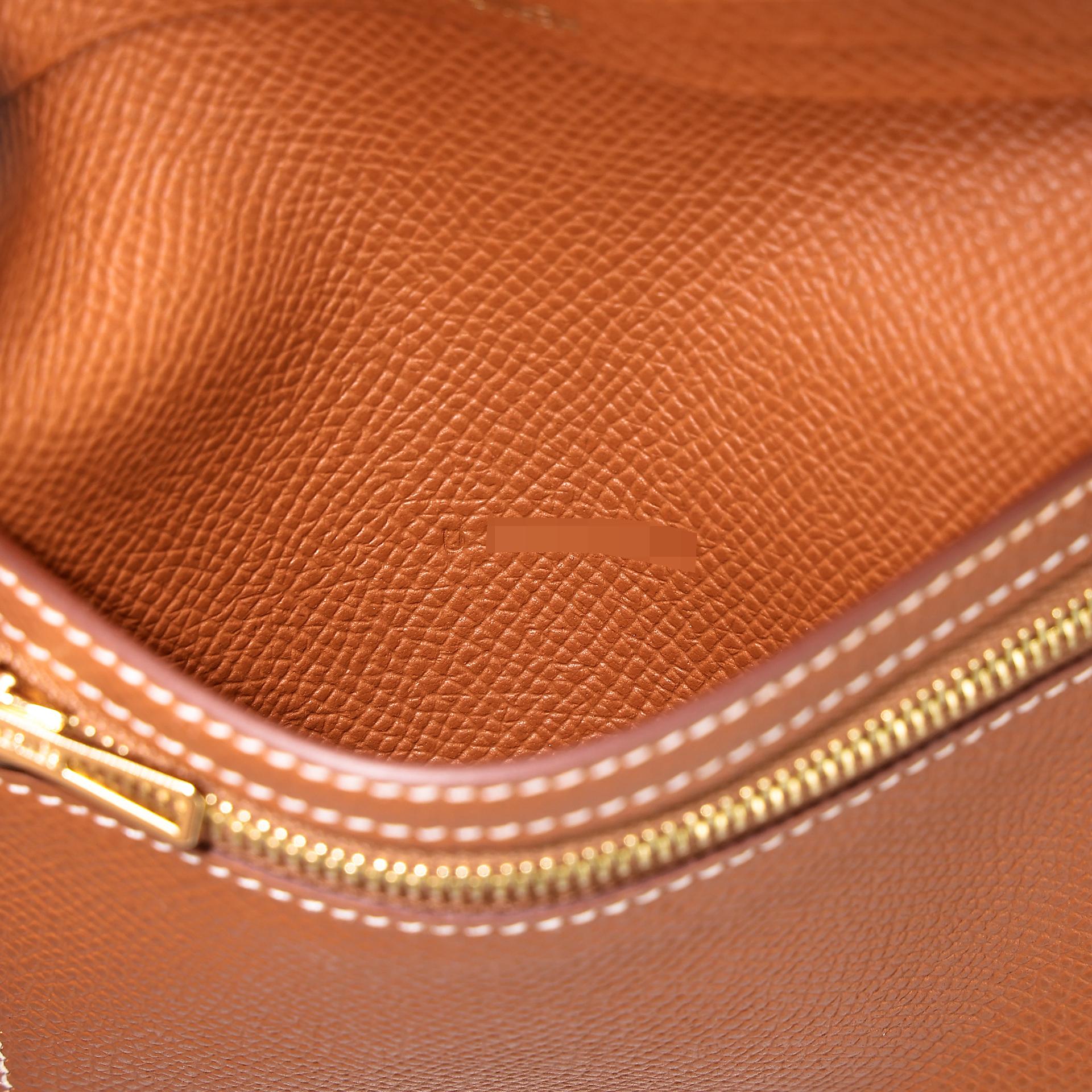 Unused ( Rank NS ) HERMÈS Bearn Compact wallet Gold (37) Epsom Gold hardware U (2022) - 11