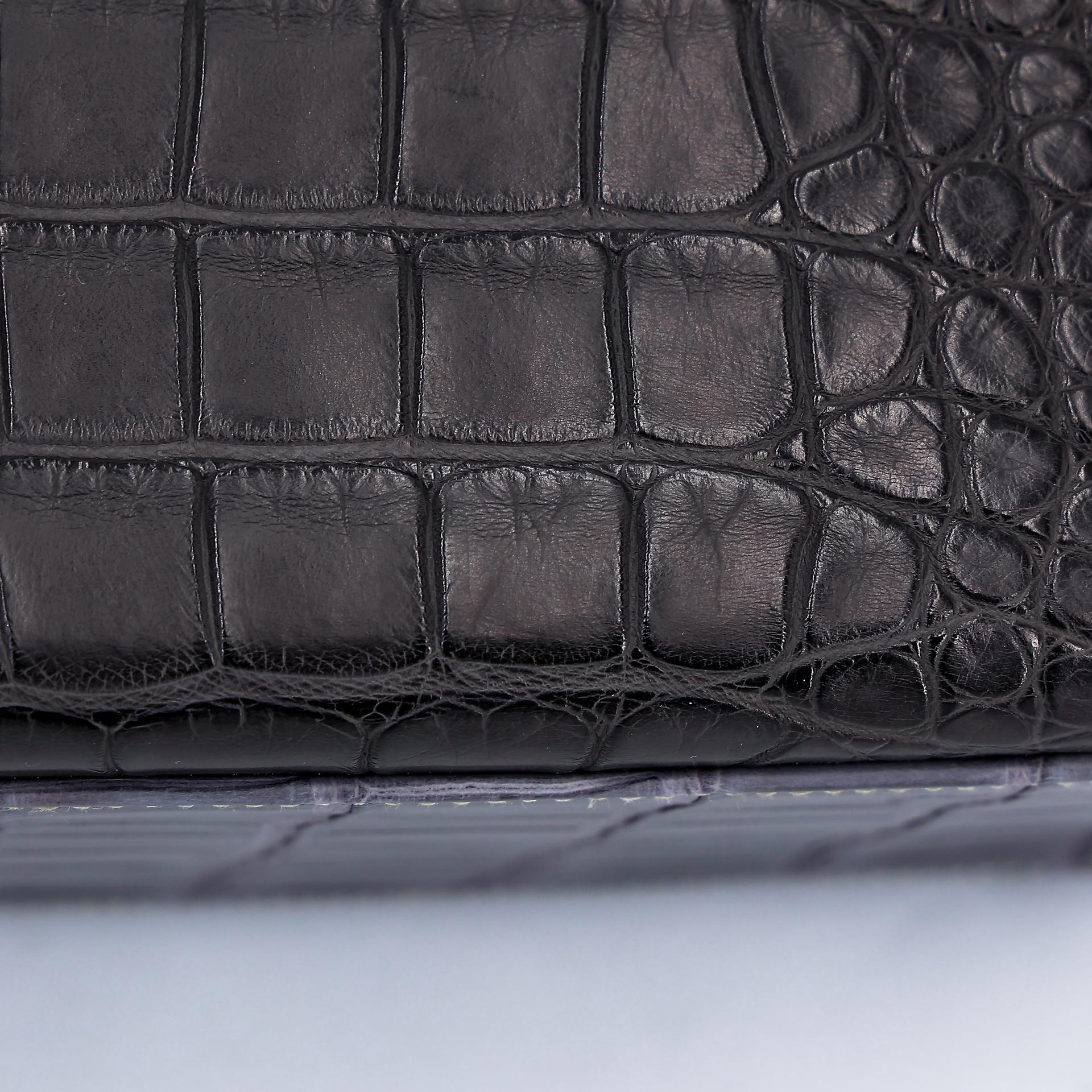 Excellent ( Rank SA ) HERMÈS Special Order Kelly 35 HSS Graphite (88) Gris Paris (8M) Beton (8L) Matte Alligator Brushed Palladium C (2018) - 13