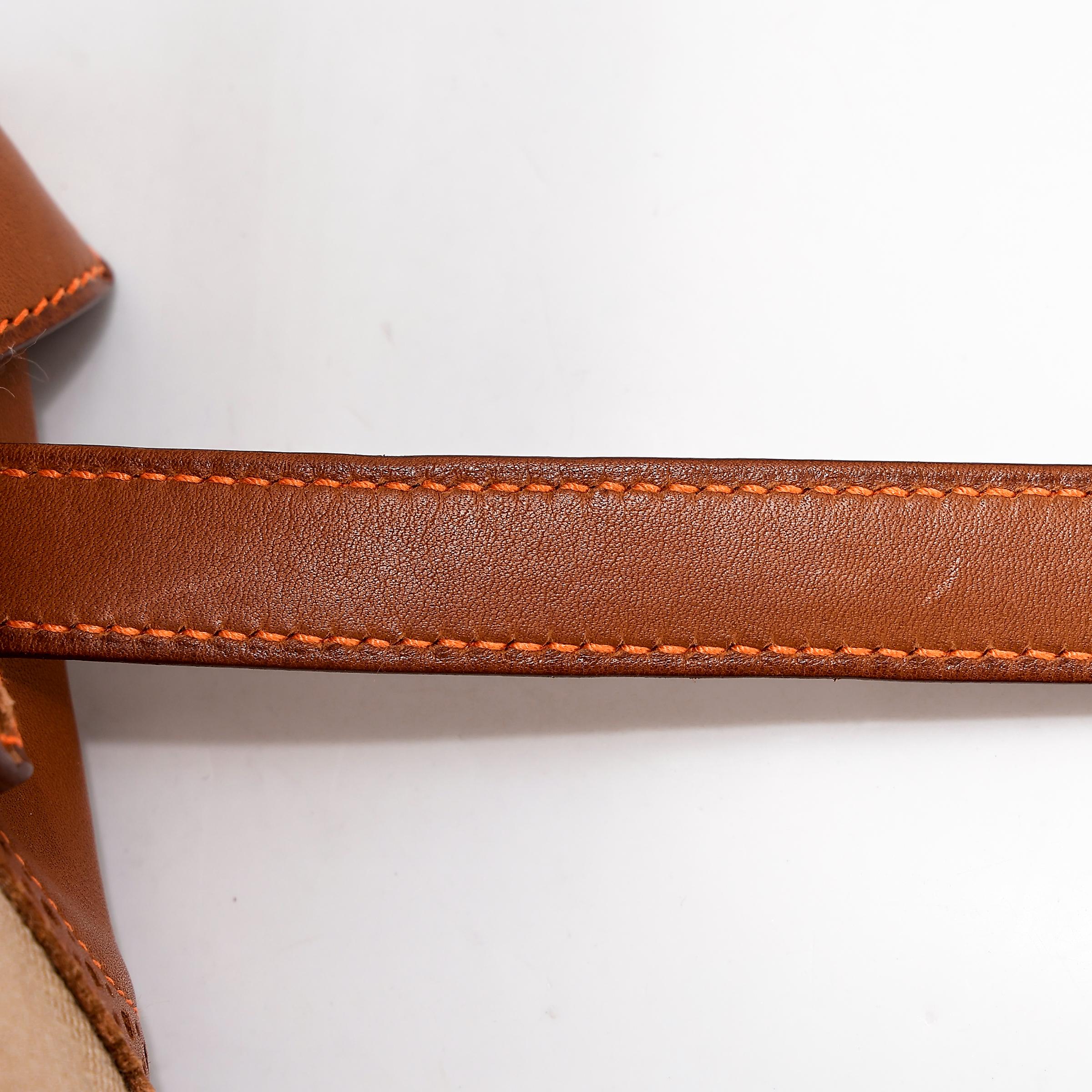 A美品 HERMÈS 爱马仕 限量收藏款 Birkin Ghillies 35 17 雪茄色 Ficelle 34 福宝 Fauve 帆布 Barenia 马鞍皮 拉丝银扣 □R刻 2014年 - 23