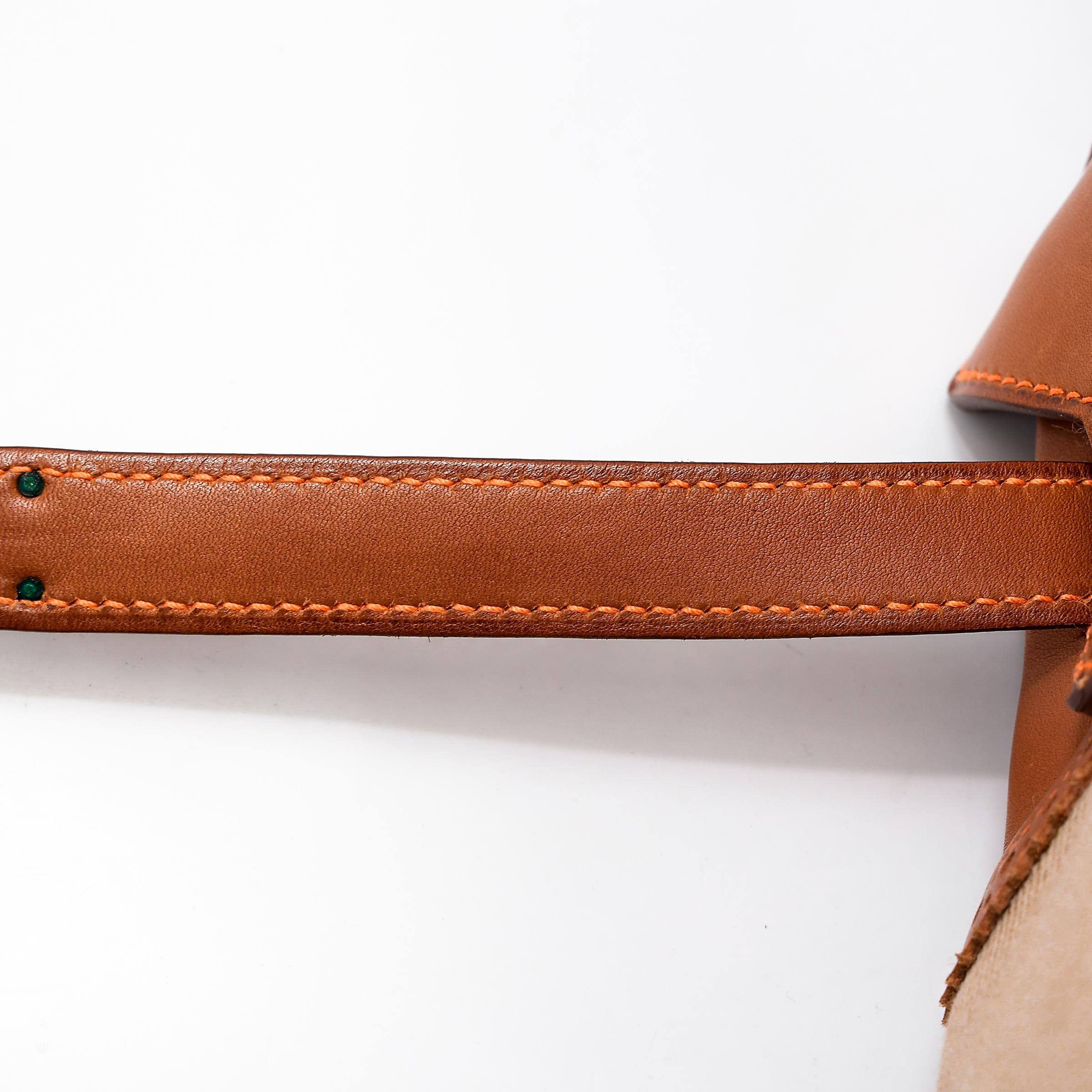 A美品 HERMÈS 爱马仕 限量收藏款 Birkin Ghillies 35 17 雪茄色 Ficelle 34 福宝 Fauve 帆布 Barenia 马鞍皮 拉丝银扣 □R刻 2014年 - 25