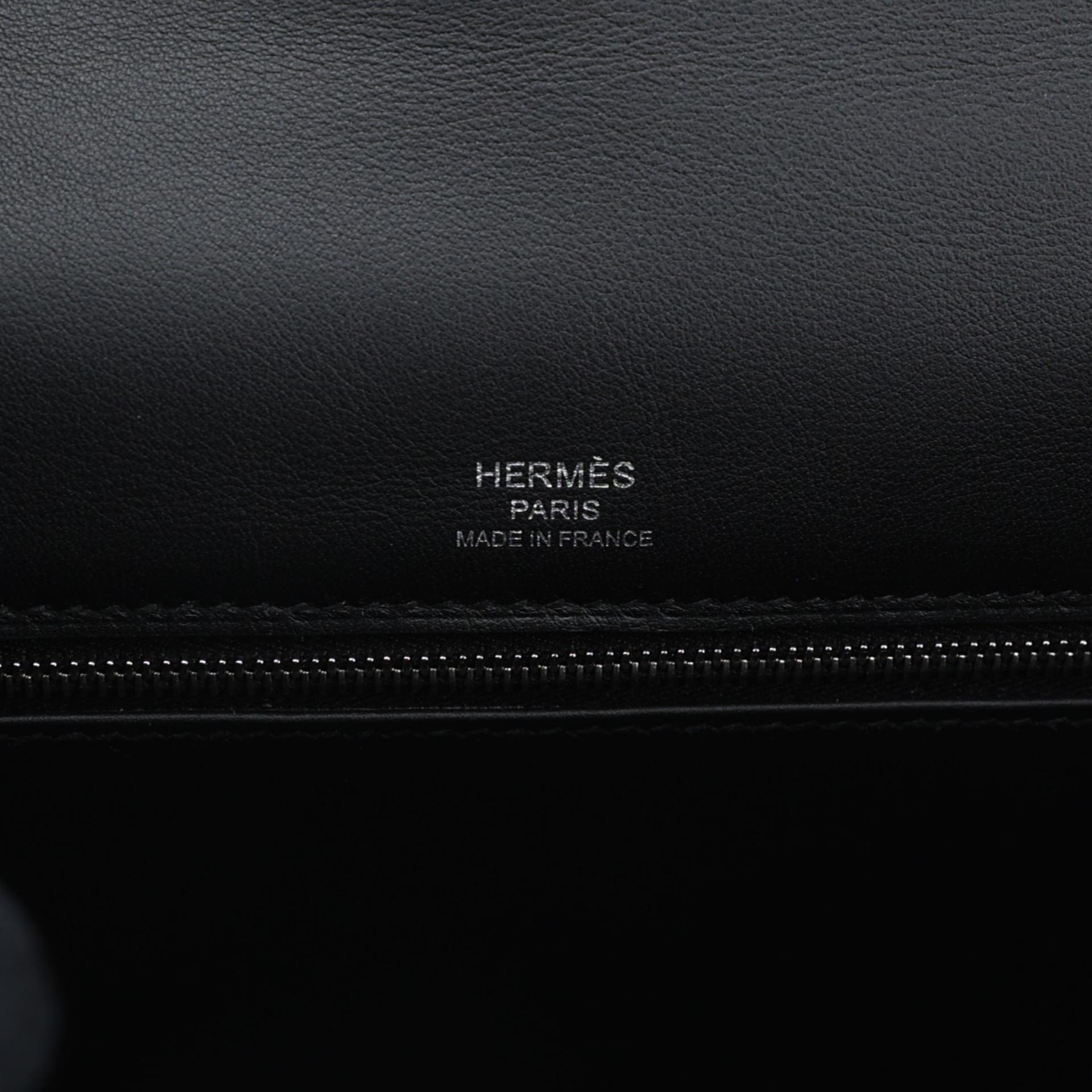 Unused ( Rank NS ) HERMÈS Limited Edition Kelly 25 Quadrille Sellier Ecru Black (89) White (01) Toile Quadrille Swift Palladium hardware U (2022) - 10