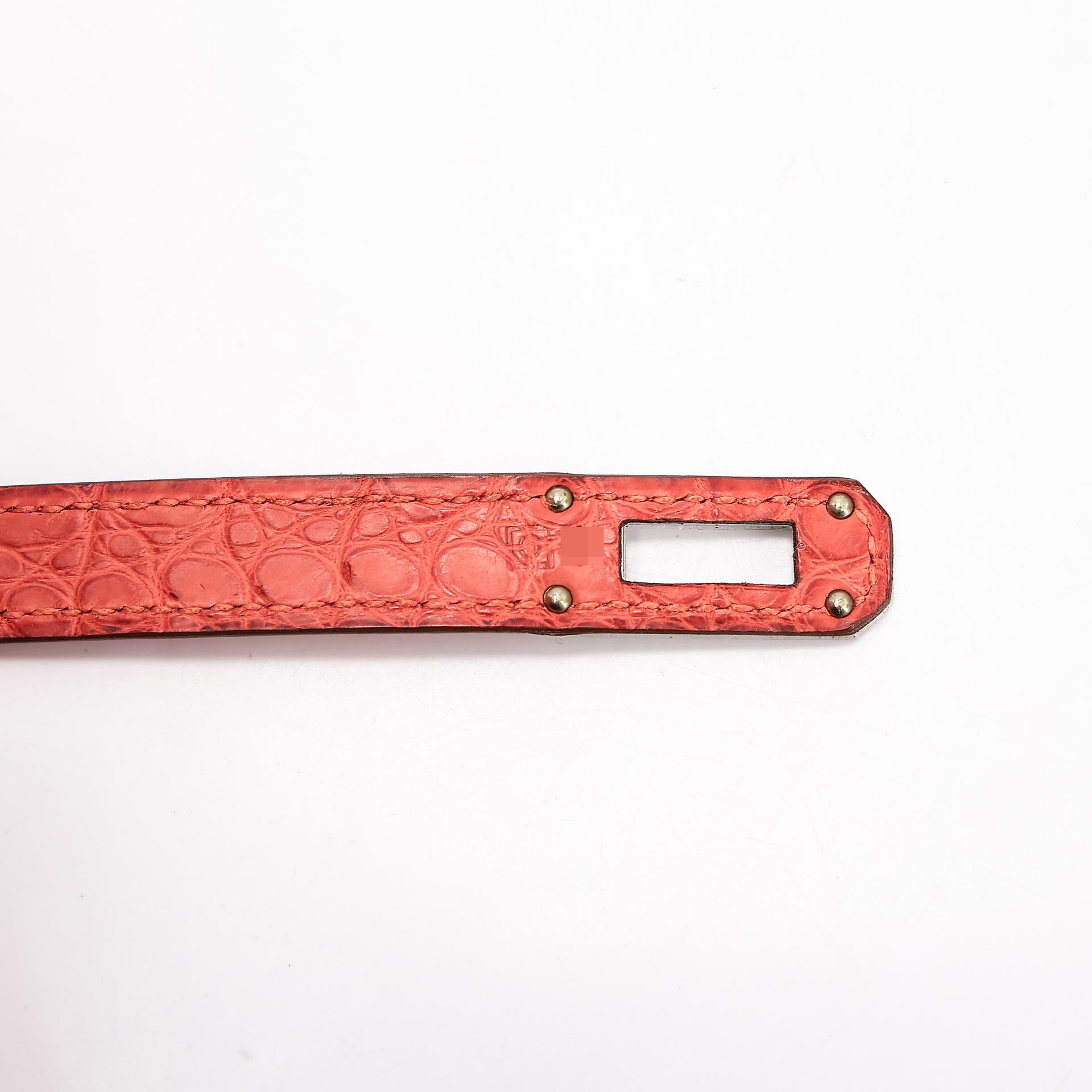 Unused ( Rank NS ) HERMÈS Kelly Wallet Sanguine (9M) Matte Alligator Palladium hardware Square O (2011) - 8
