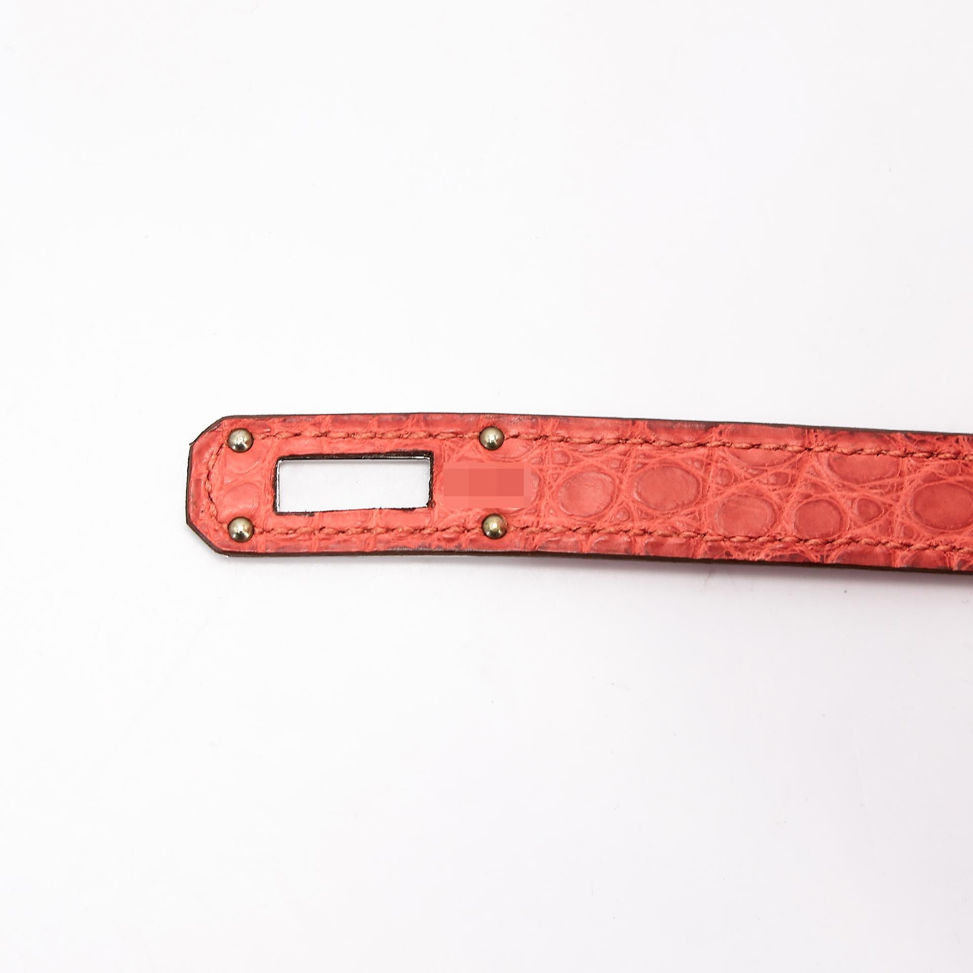 Unused ( Rank NS ) HERMÈS Kelly Wallet Sanguine (9M) Matte Alligator Palladium hardware Square O (2011) - 9