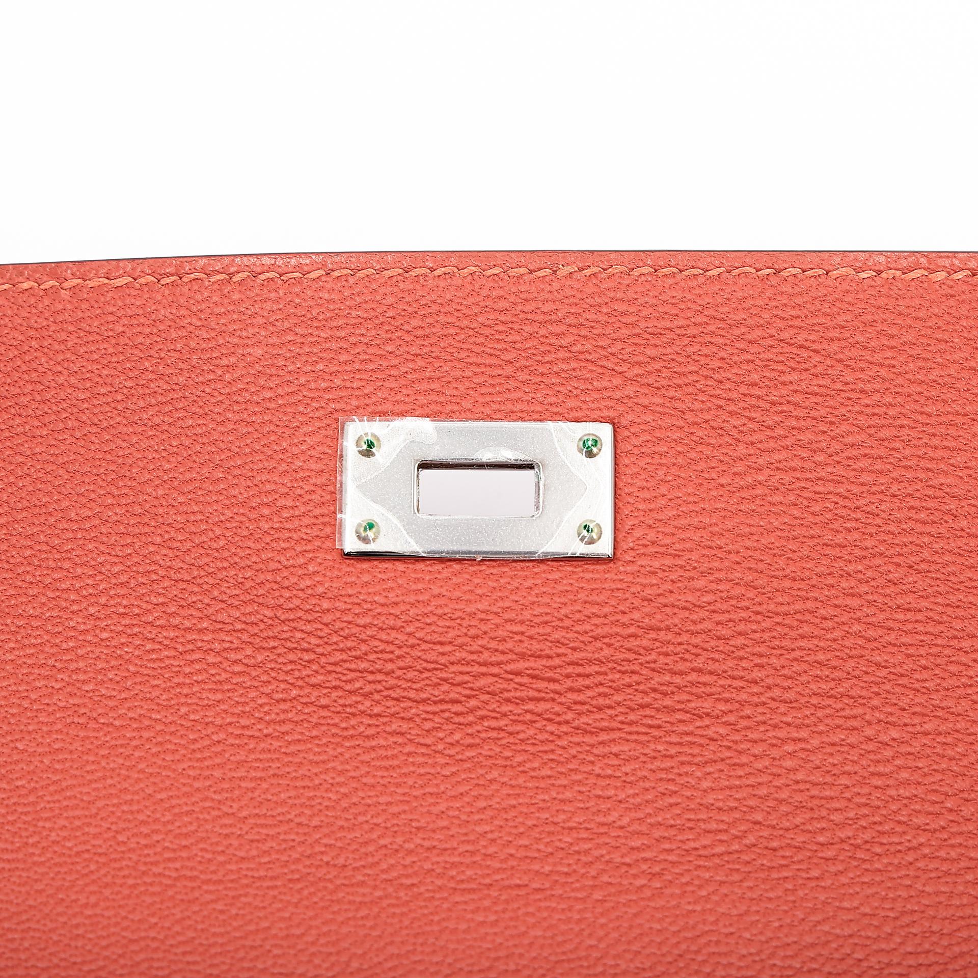 Unused ( Rank NS ) HERMÈS Kelly Wallet Sanguine (9M) Matte Alligator Palladium hardware Square O (2011) - 11