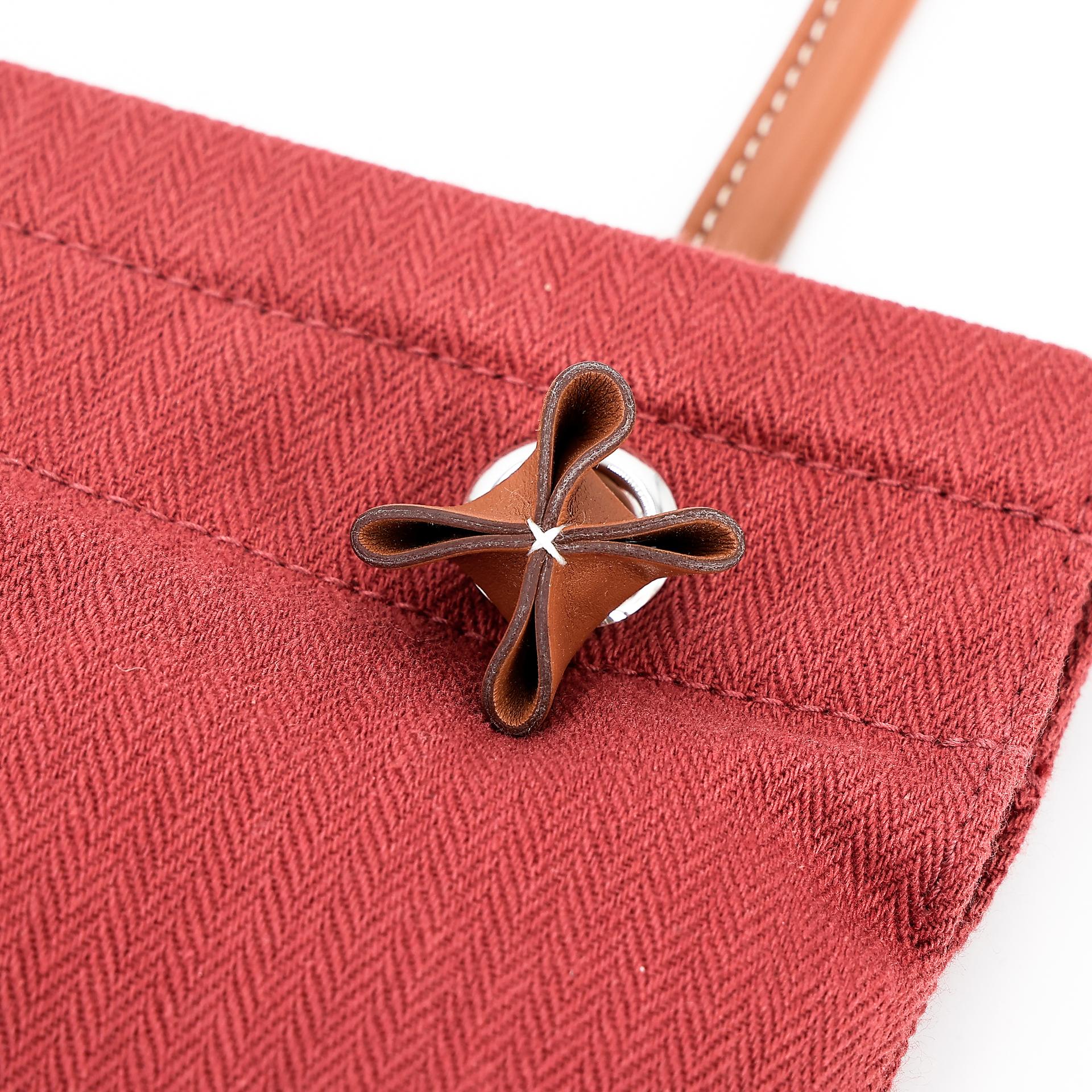 ランク SA HERMÈS エルメス アリーヌ グルーミング ゴールド (37) ルージュアッシュ (55) キャンバス スイフト シルバー金具 B刻印 - 4