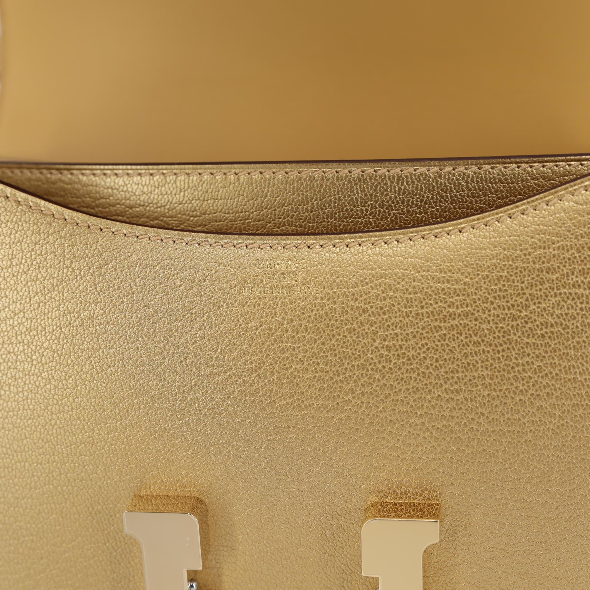 Brand New ( Rank N ) HERMÈS Limited Edition Constance Mini Dore (Y9) Chamkila Permabrass hardware W (2024) - 10