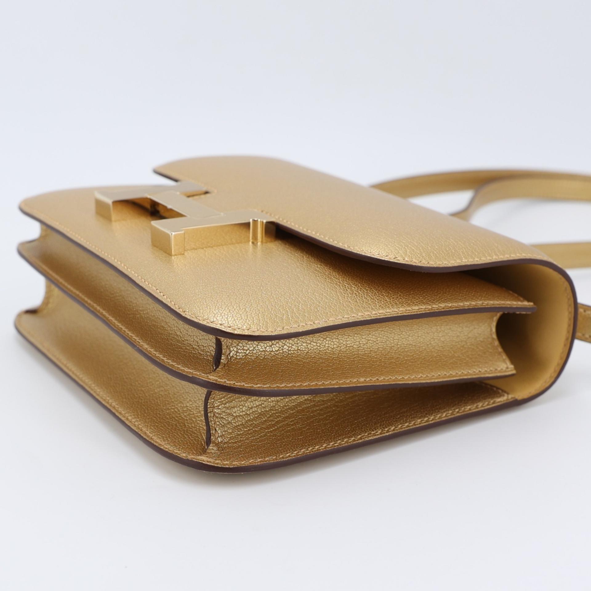Brand New ( Rank N ) HERMÈS Limited Edition Constance Mini Dore (Y9) Chamkila Permabrass hardware W (2024) - 5
