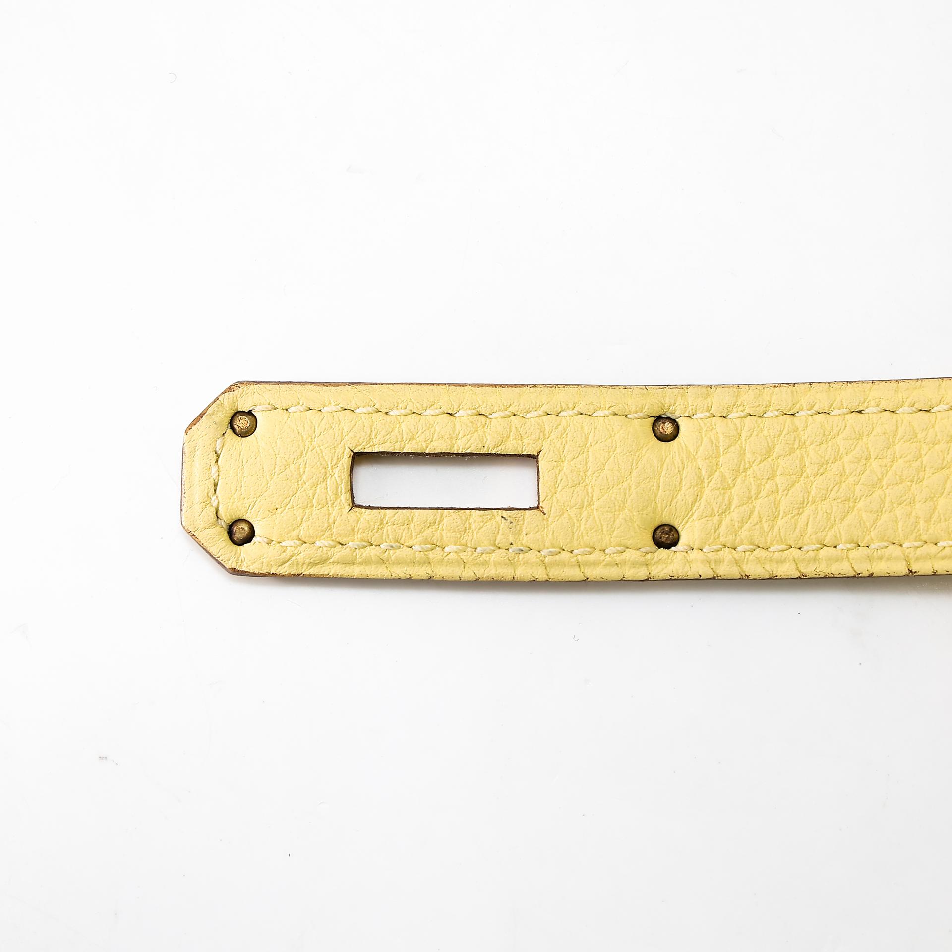 Excellent ( Rank SA ) HERMÈS Birkin 30 Jaune Poussin (1Z) Togo Gold hardware T (2015) - 11