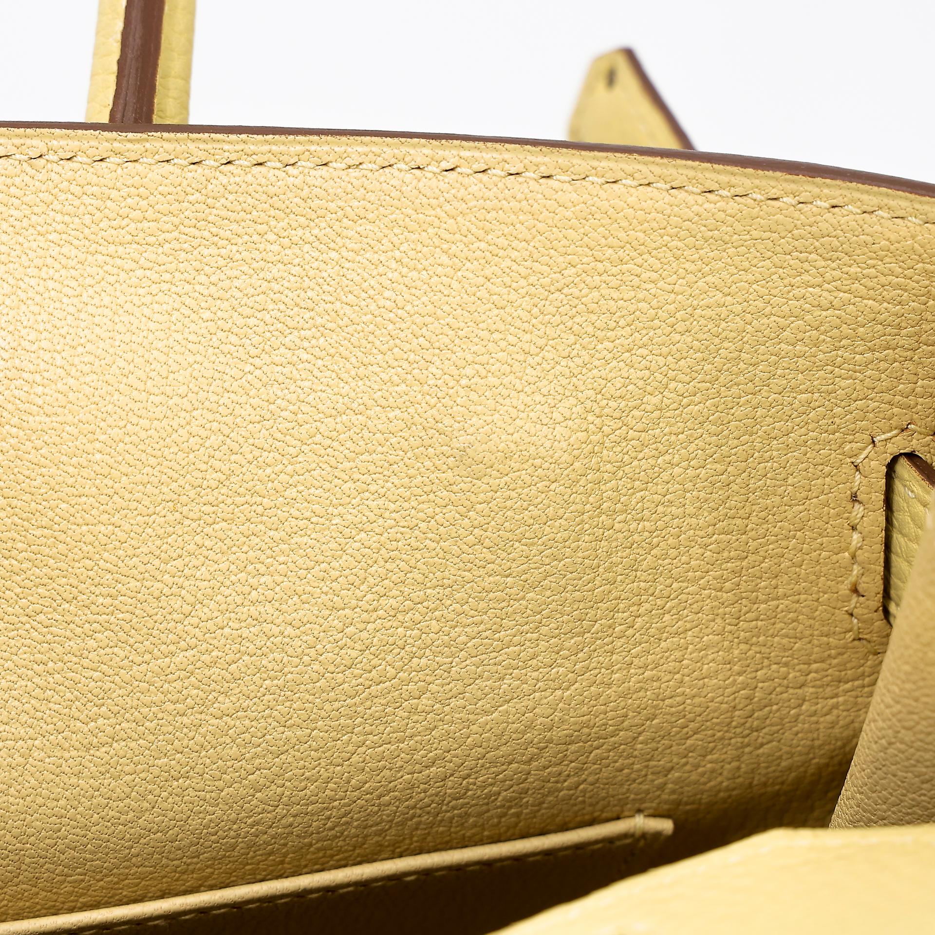 Excellent ( Rank SA ) HERMÈS Birkin 30 Jaune Poussin (1Z) Togo Gold hardware T (2015) - 14