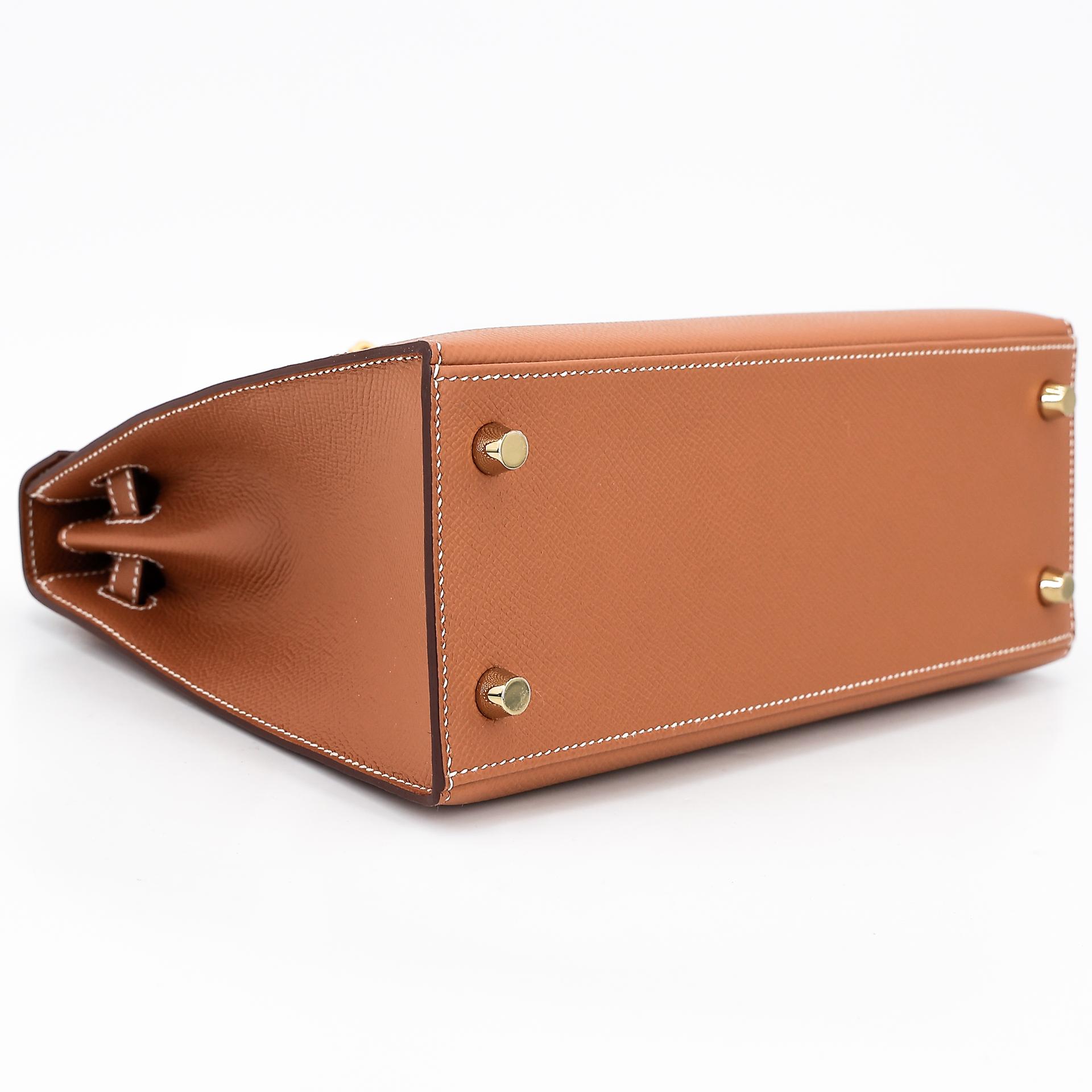 Brand New ( Rank N ) HERMÈS Kelly 25 Sellier Gold (37) Epsom Gold hardware W (2024) - 5