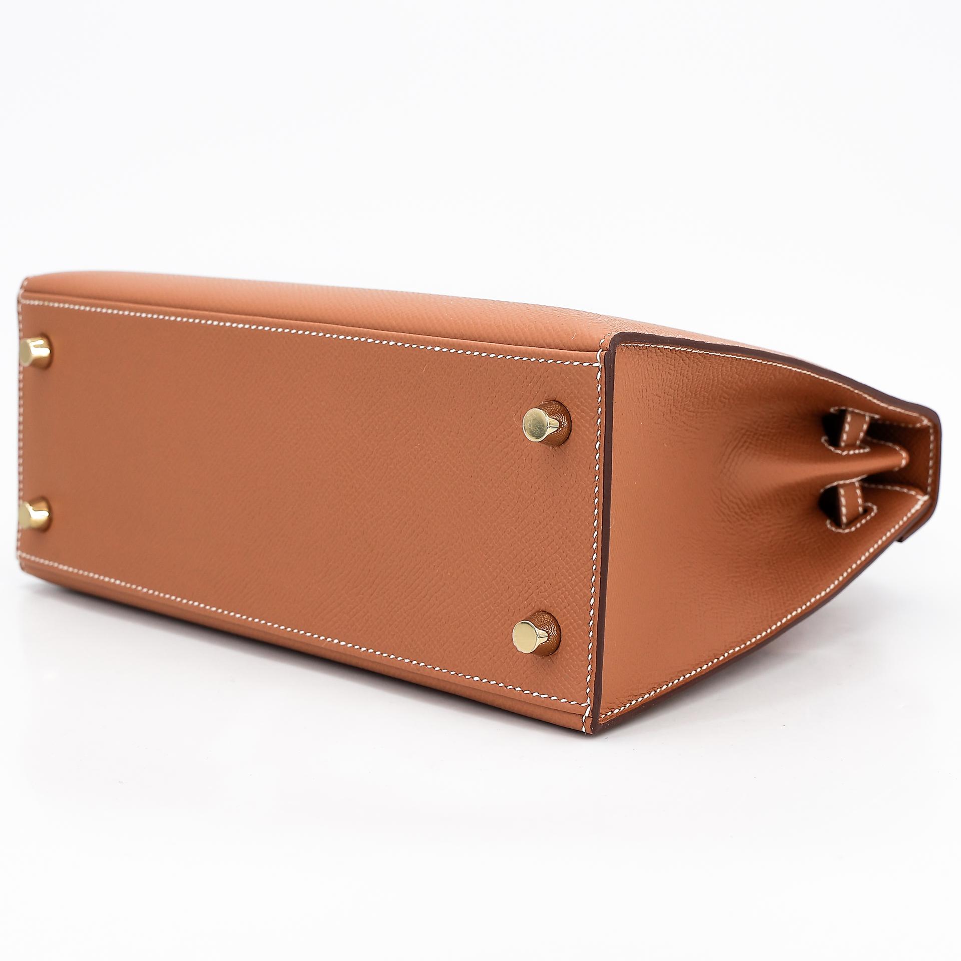 Brand New ( Rank N ) HERMÈS Kelly 25 Sellier Gold (37) Epsom Gold hardware W (2024) - 6
