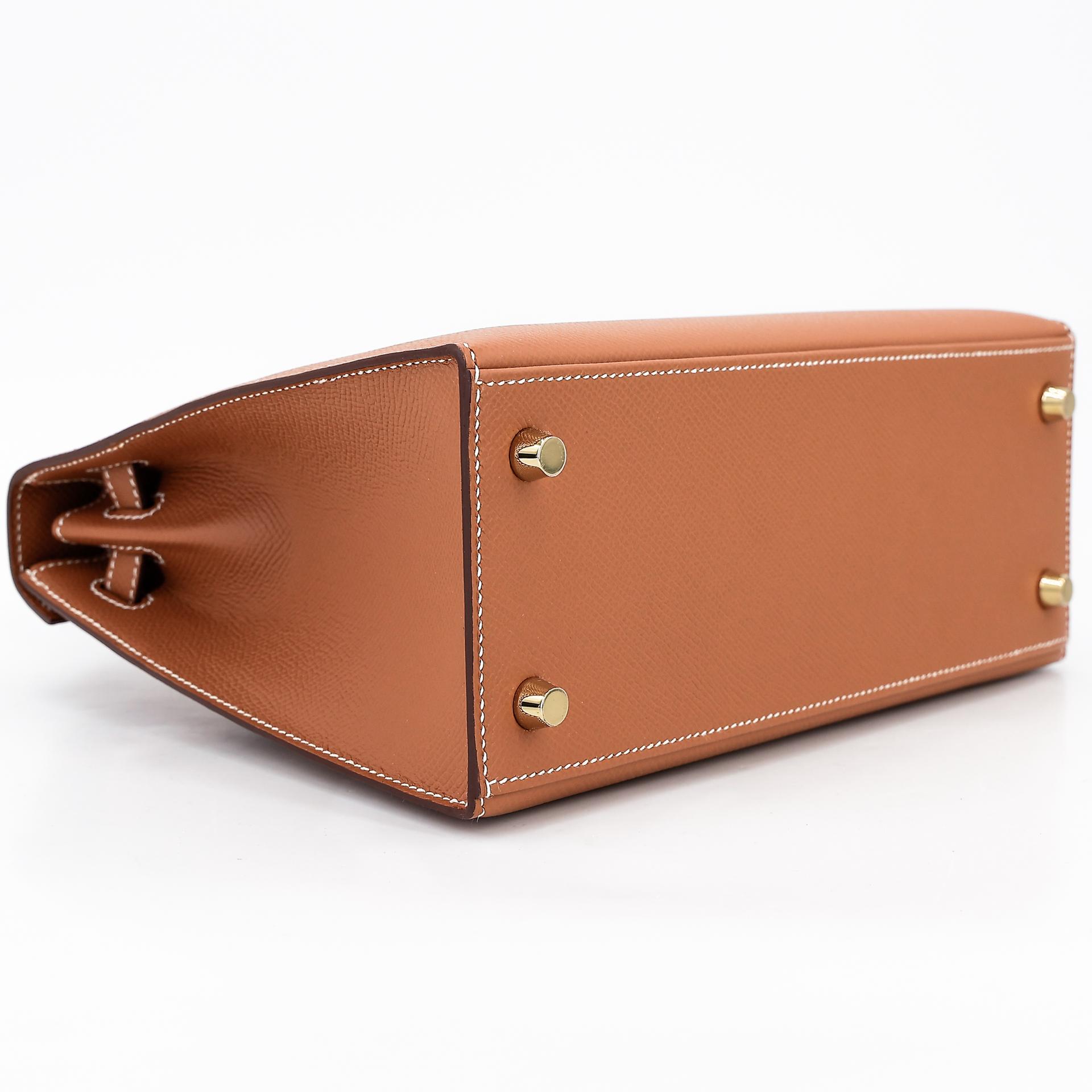 Brand New ( Rank N ) HERMÈS Kelly 25 Sellier Gold (37) Epsom Gold hardware W (2024) - 7