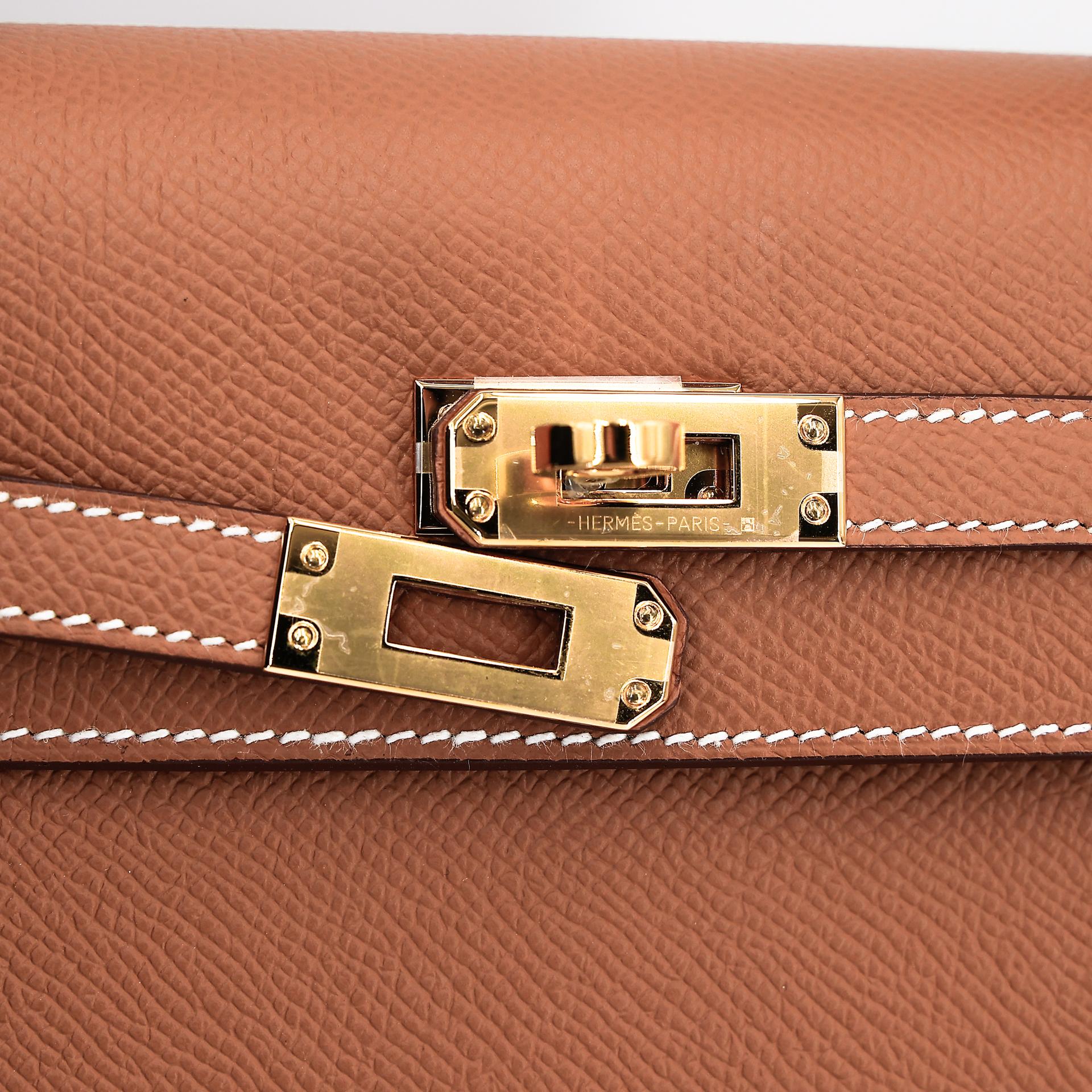 Brand New ( Rank N ) HERMÈS Kelly 25 Sellier Gold (37) Epsom Gold hardware W (2024) - 8