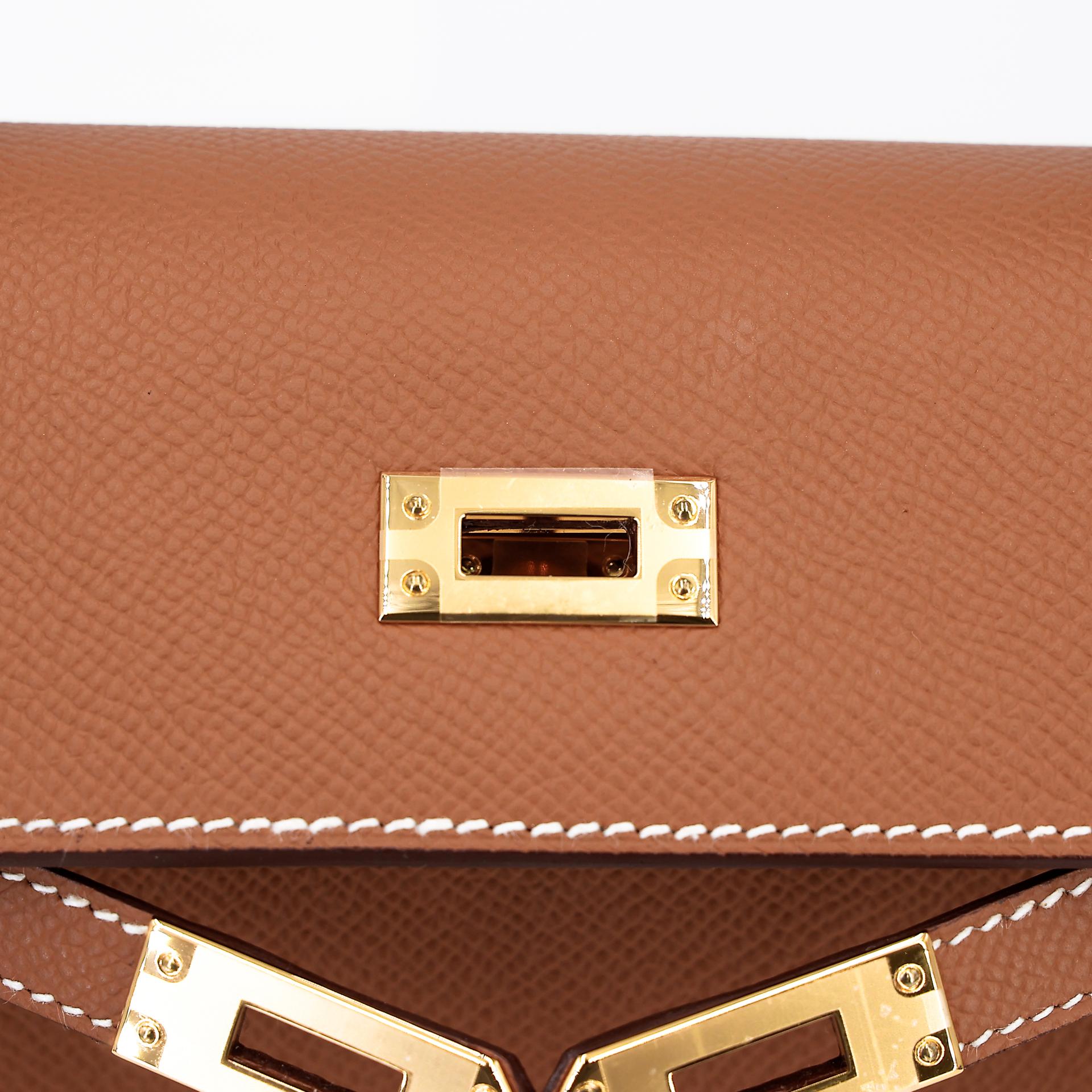 Brand New ( Rank N ) HERMÈS Kelly 25 Sellier Gold (37) Epsom Gold hardware W (2024) - 11