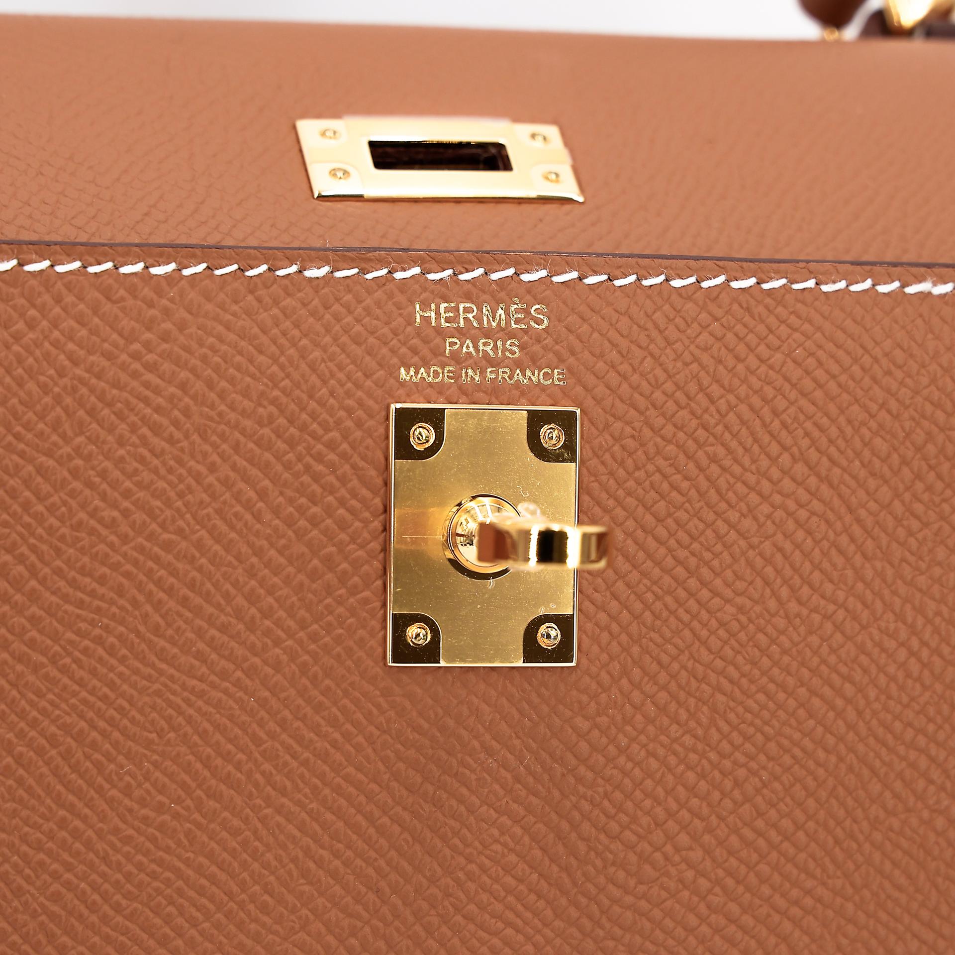Brand New ( Rank N ) HERMÈS Kelly 25 Sellier Gold (37) Epsom Gold hardware W (2024) - 13
