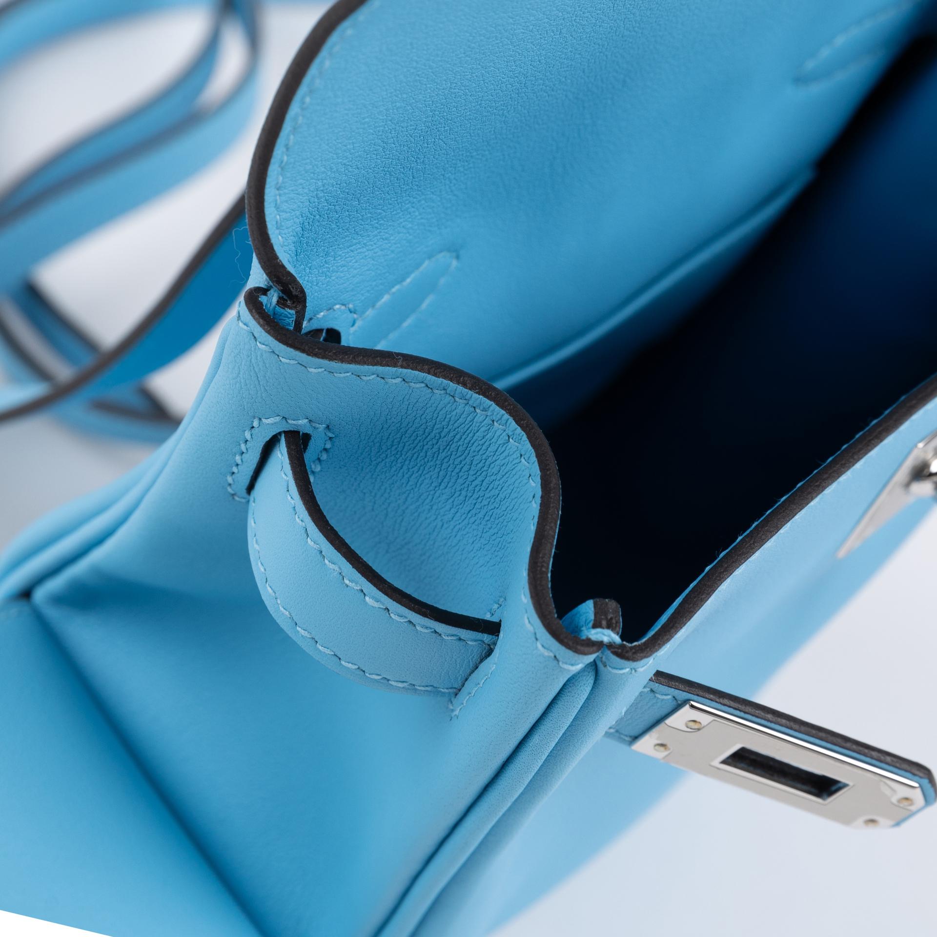 Brand New ( Rank N )  HERMÈS  Kelly Jump Celeste (7N) Swift Palladium hardware W (2024) - 15