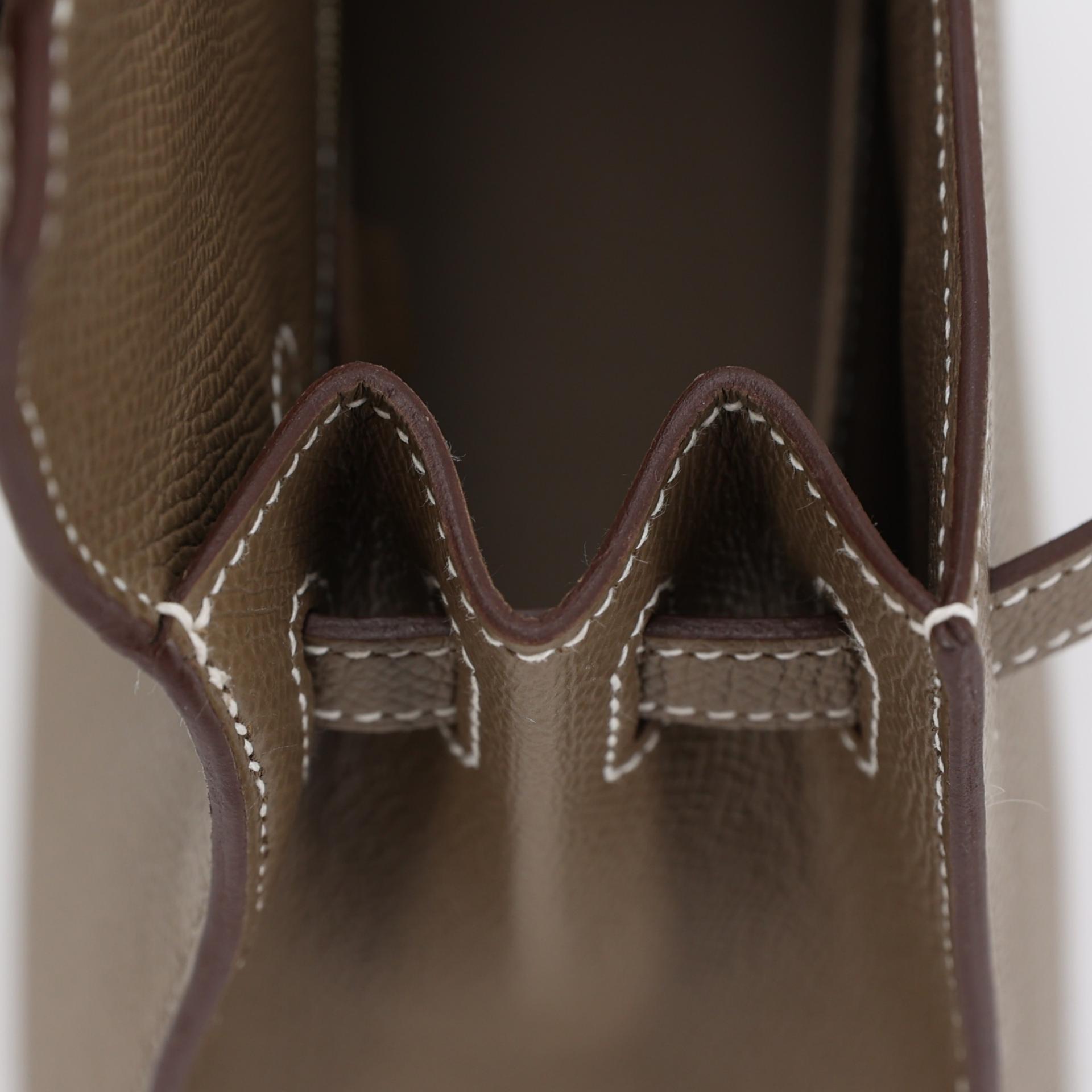 Brand New ( Rank N ) HERMÈS Kelly 25 Sellier Etoupe (18) Epsom Gold hardware W (2024) - 11