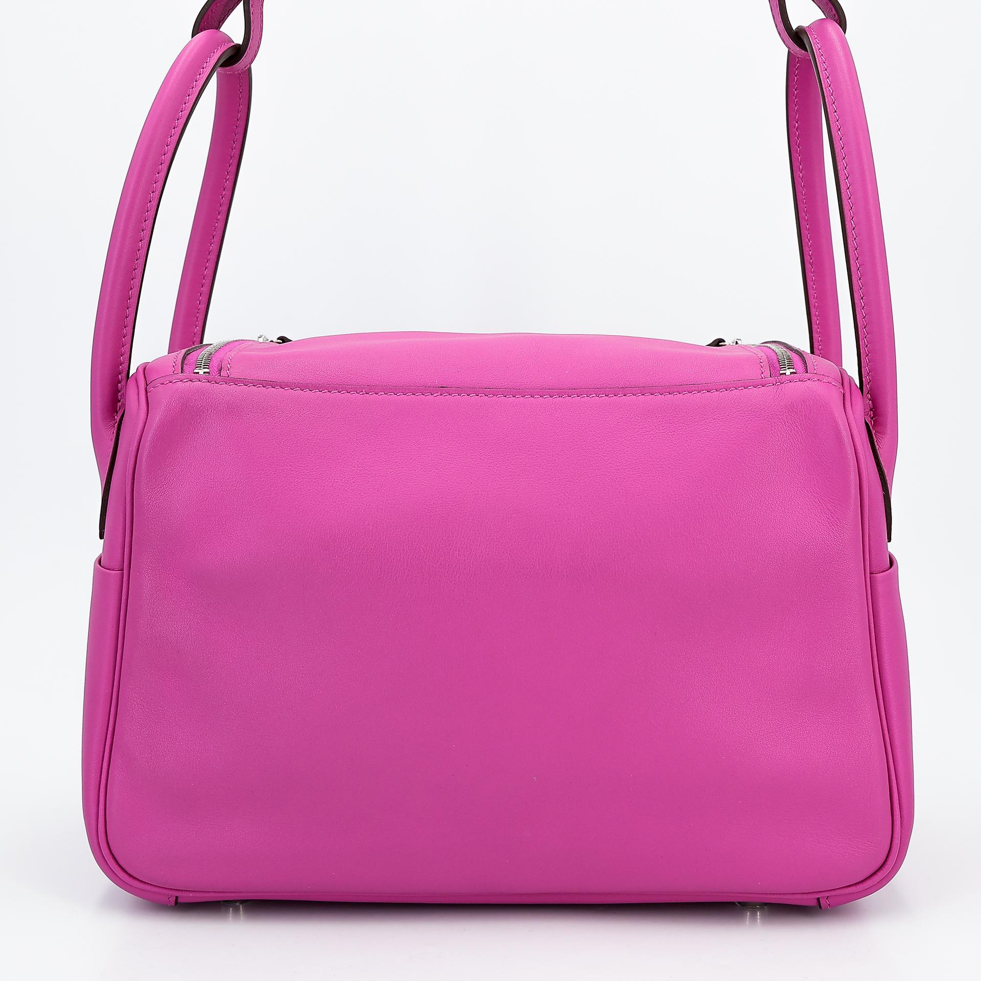 Very Good ( Rank A) HERMÈS Lindy 26 Magnolia (9I) Swift Palladium hardware C (2018) - 2