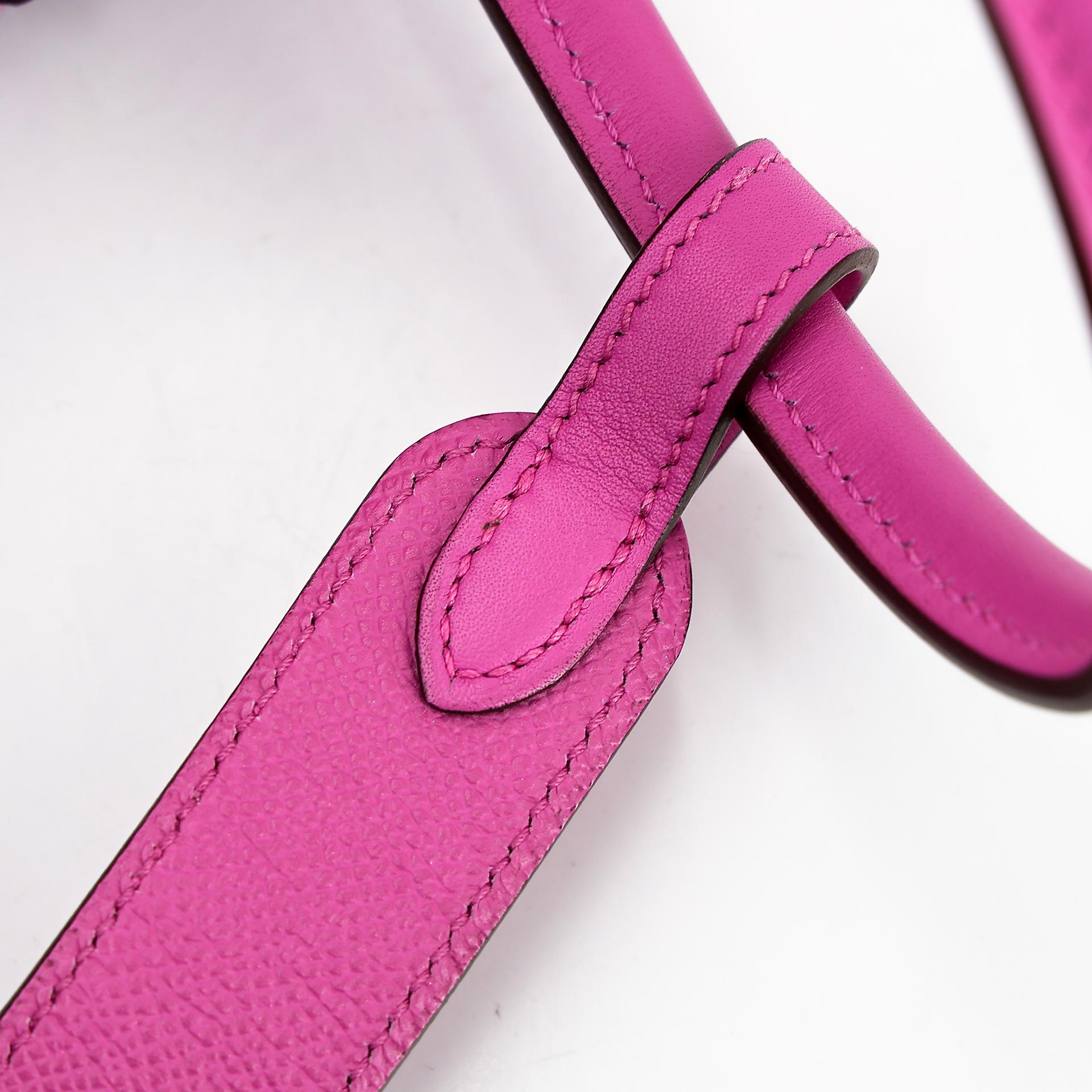 Very Good ( Rank A) HERMÈS Lindy 26 Magnolia (9I) Swift Palladium hardware C (2018) - 5