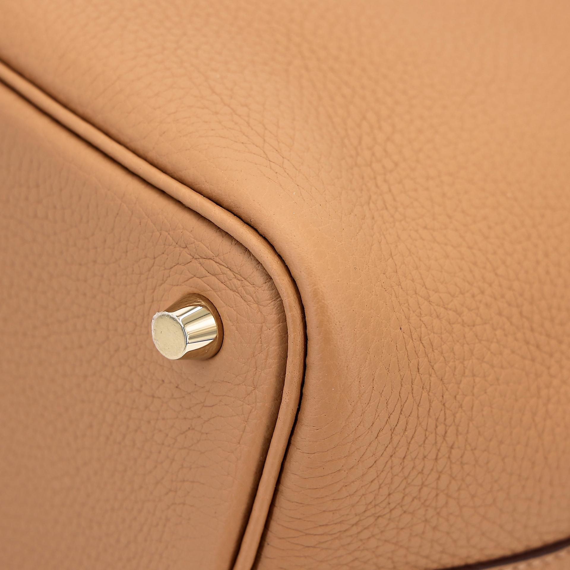 Unused ( Rank NS ) HERMÈS Picotin Lock PM Biscuit (4B) Clemence Gold hardware U (2022) - 9