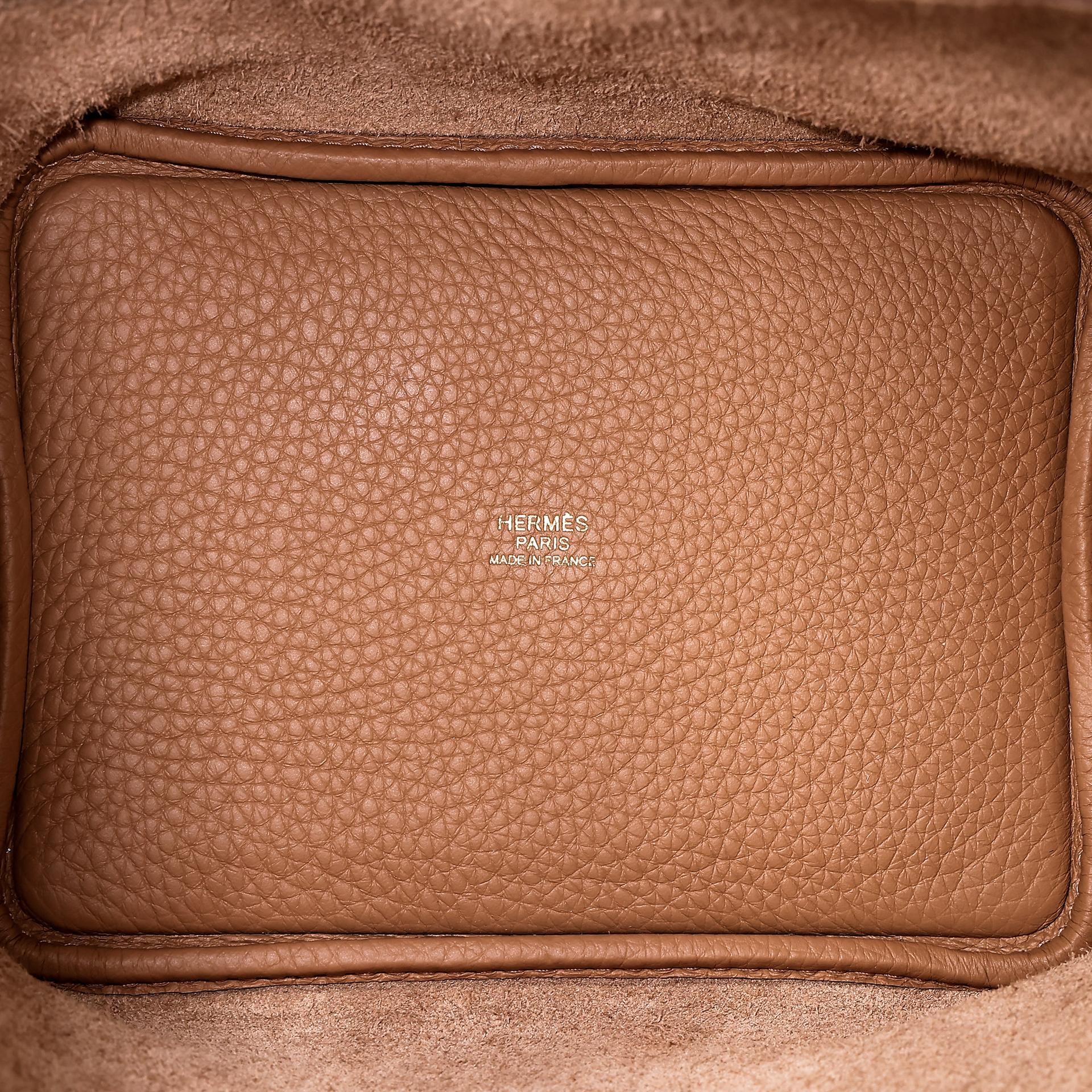 Unused ( Rank NS ) HERMÈS Picotin Lock PM Biscuit (4B) Clemence Gold hardware U (2022) - 14