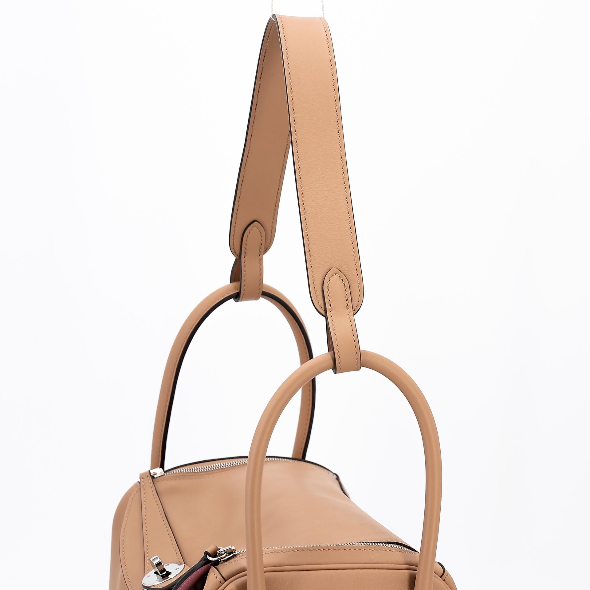 Very Good ( Rank A) HERMÈS Lindy 26 Verso Chai (0M) Mauve Sylvestre (X9) Swift Palladium hardware U (2022) - 3