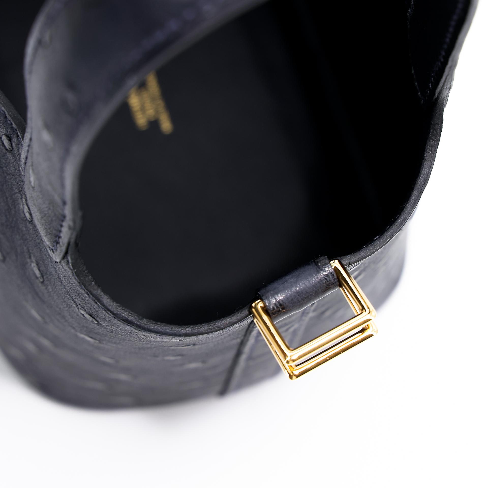 Brand New ( Rank N ) HERMÈS Picotin Lock Micro 14 Caban (3Y) Ostrich Gold hardware B (2023) - 12