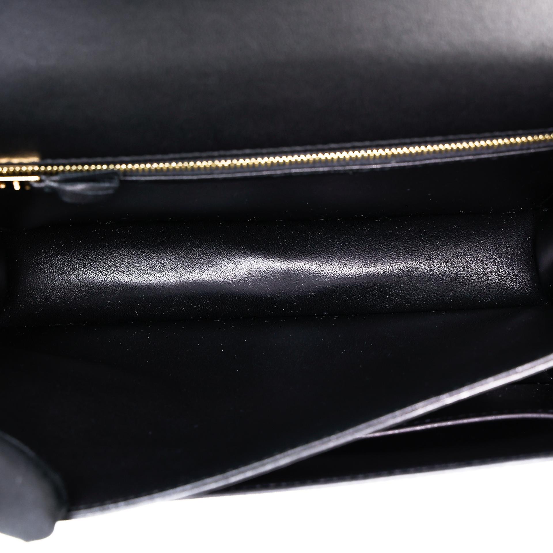 Excellent ( Rank SA ) HERMÈS Constance 24 Black (89) Alligator Rose Gold hardware A (2017) - 24