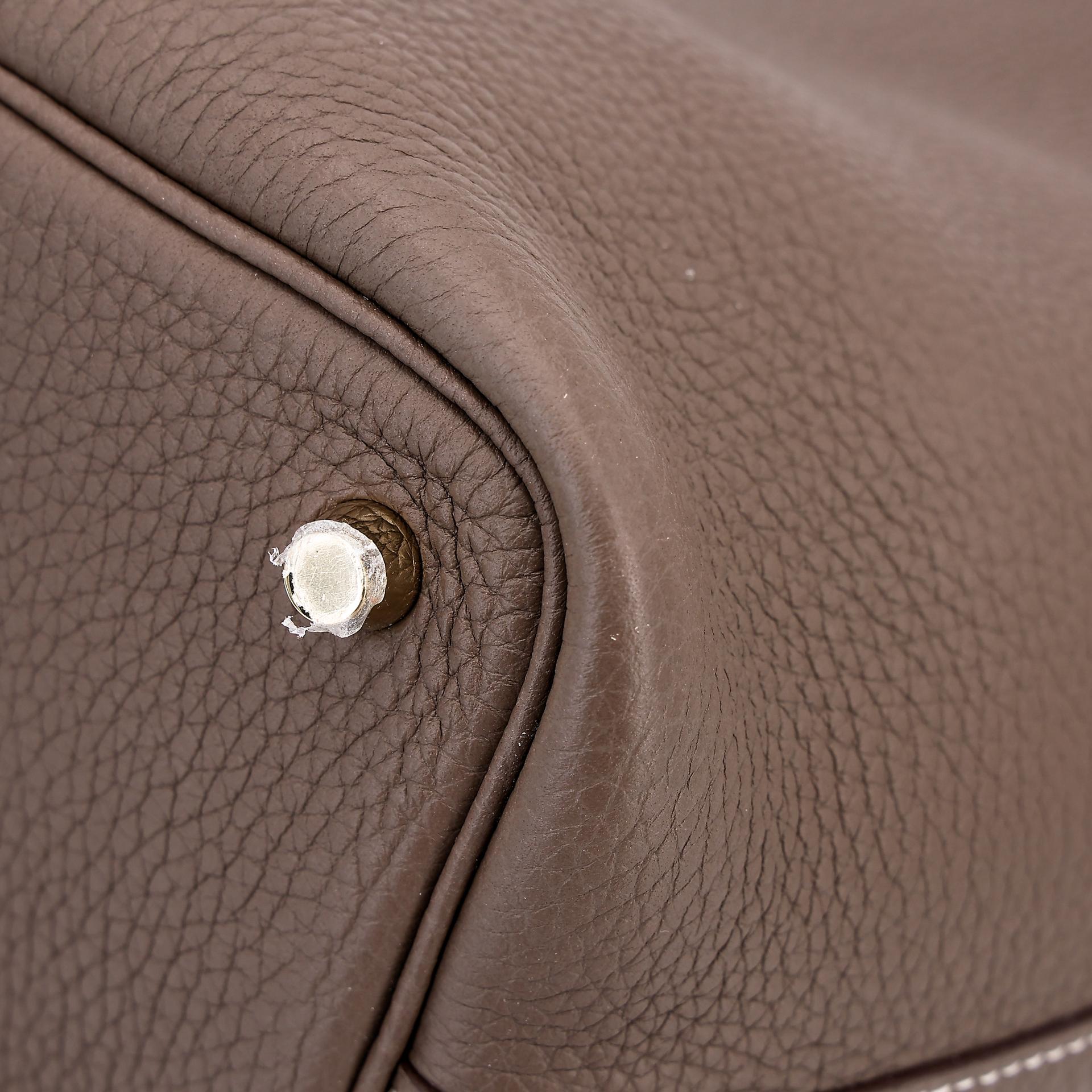 Excellent ( Rank SA ) HERMÈS Picotin Lock PM Etoupe (18) Clemence Gold hardware Y (2020) - 9