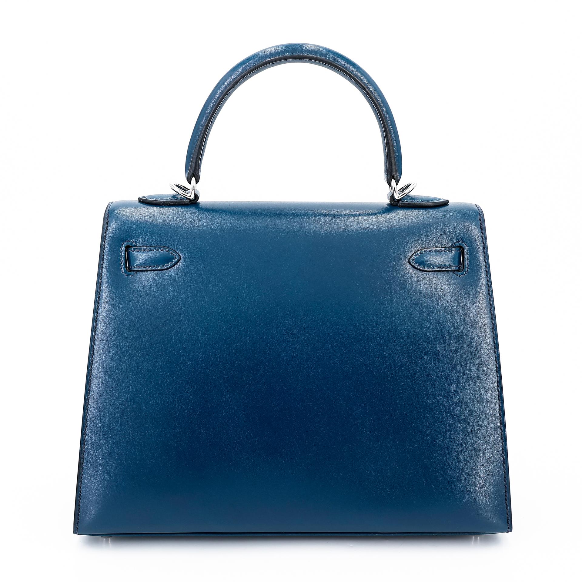 Excellent ( Rank SA ) HERMÈS Kelly 25 Sellier Bleu de Prusse (7P) Box-calf Palladium hardware U (2022) - 2