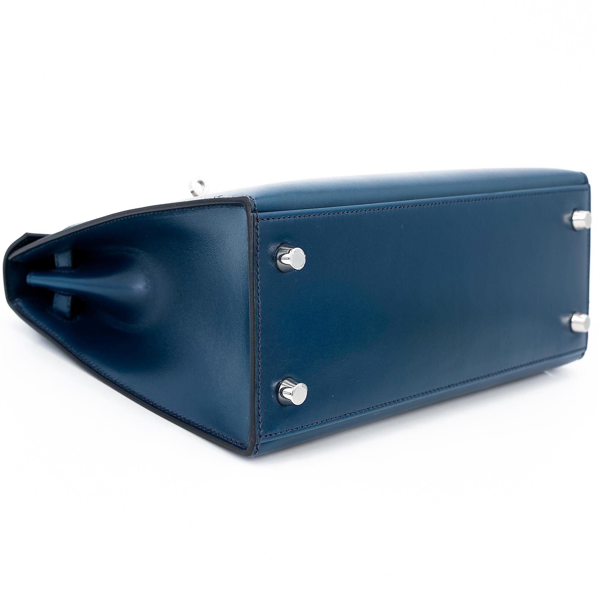 Excellent ( Rank SA ) HERMÈS Kelly 25 Sellier Bleu de Prusse (7P) Box-calf Palladium hardware U (2022) - 5