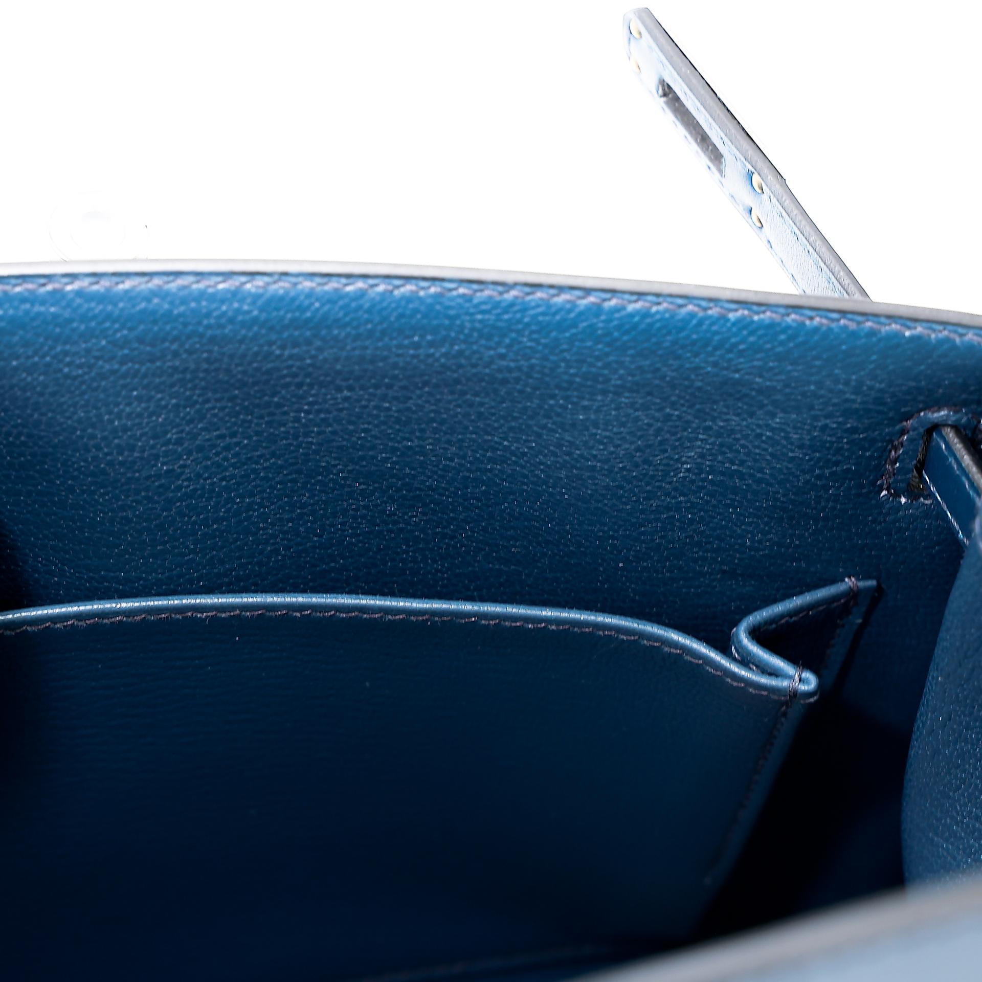 Excellent ( Rank SA ) HERMÈS Kelly 25 Sellier Bleu de Prusse (7P) Box-calf Palladium hardware U (2022) - 20
